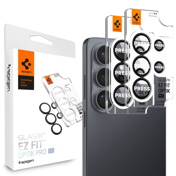 Spigen Samsung Galaxy S26 Ultra - Αντιχαρακτικό Γυαλί για την Κάμερα - Optik Pro HD Glas.TR EZ Fit - 2 Τεμάχια - Black