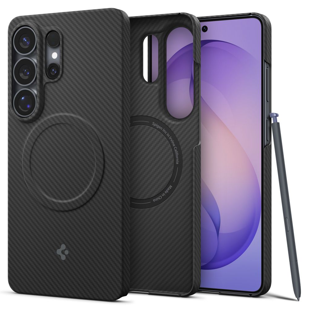 Spigen Samsung Galaxy S26 Ultra - Σκληρή Θήκη Aramid Fiber με MagSafe - AirSkin Aramid Mag - Black