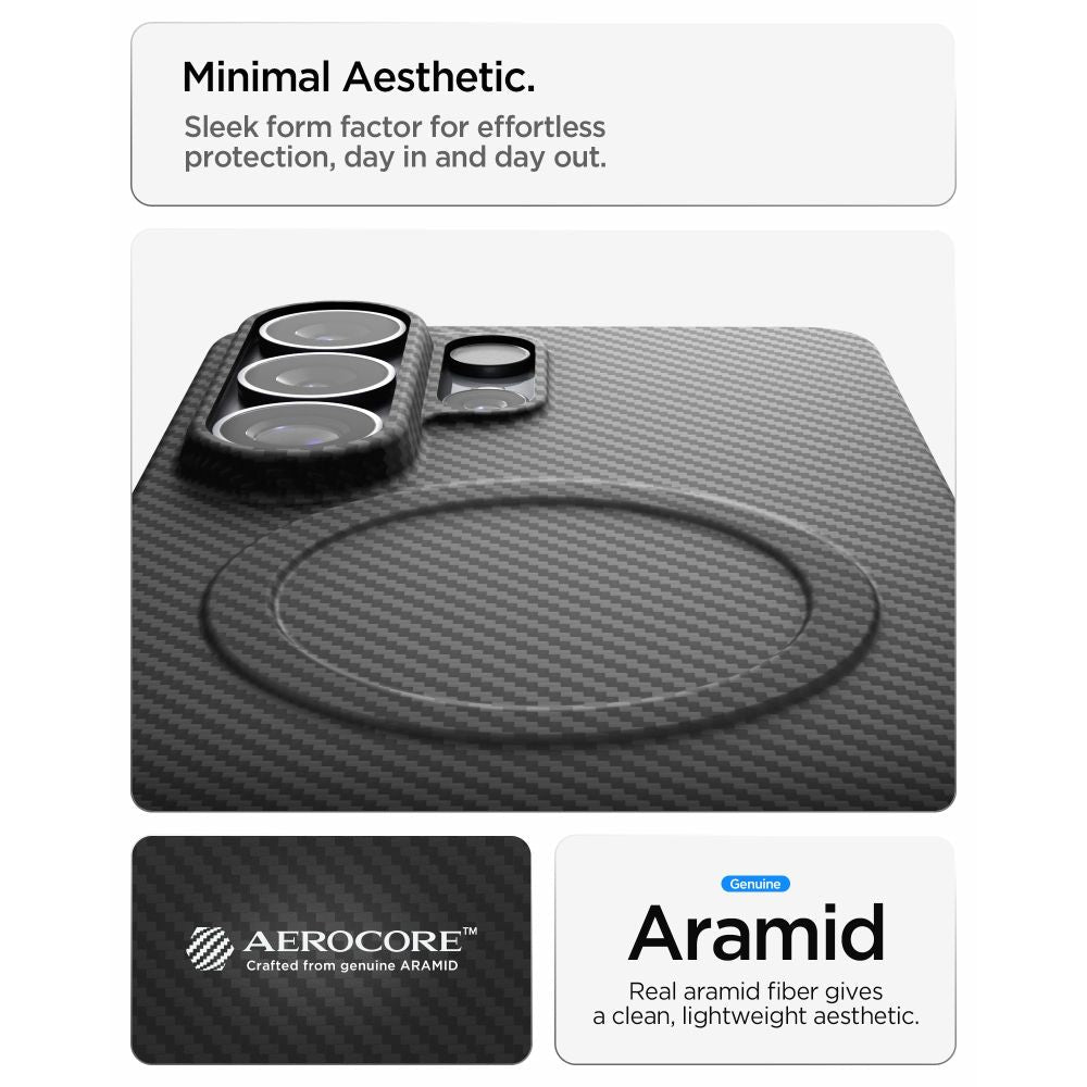 Spigen Samsung Galaxy S26 Ultra - Σκληρή Θήκη Aramid Fiber με MagSafe - AirSkin Aramid Mag - Black