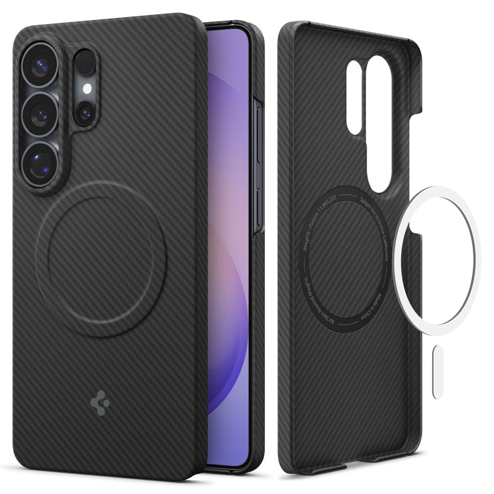 Spigen Samsung Galaxy S26 Ultra - Σκληρή Θήκη Aramid Fiber με MagSafe - AirSkin Aramid Mag - Black