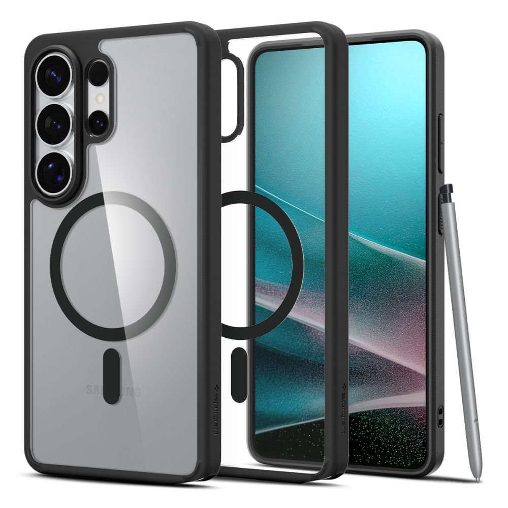 Spigen Samsung Galaxy S26 Ultra - Σκληρή Θήκη με Πλαίσιο Σιλικόνης Και MagSafe - Ultra Hybrid Mag - Clear / Matte Black