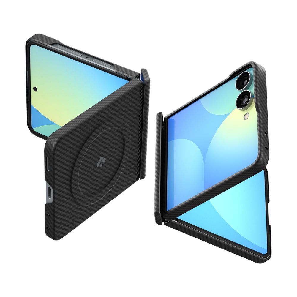 Spigen Samsung Galaxy Z Flip8 - Θήκη από Ίνες Αραμιδίου με MagSafe - AirSkin Aramid MagSafe - Black