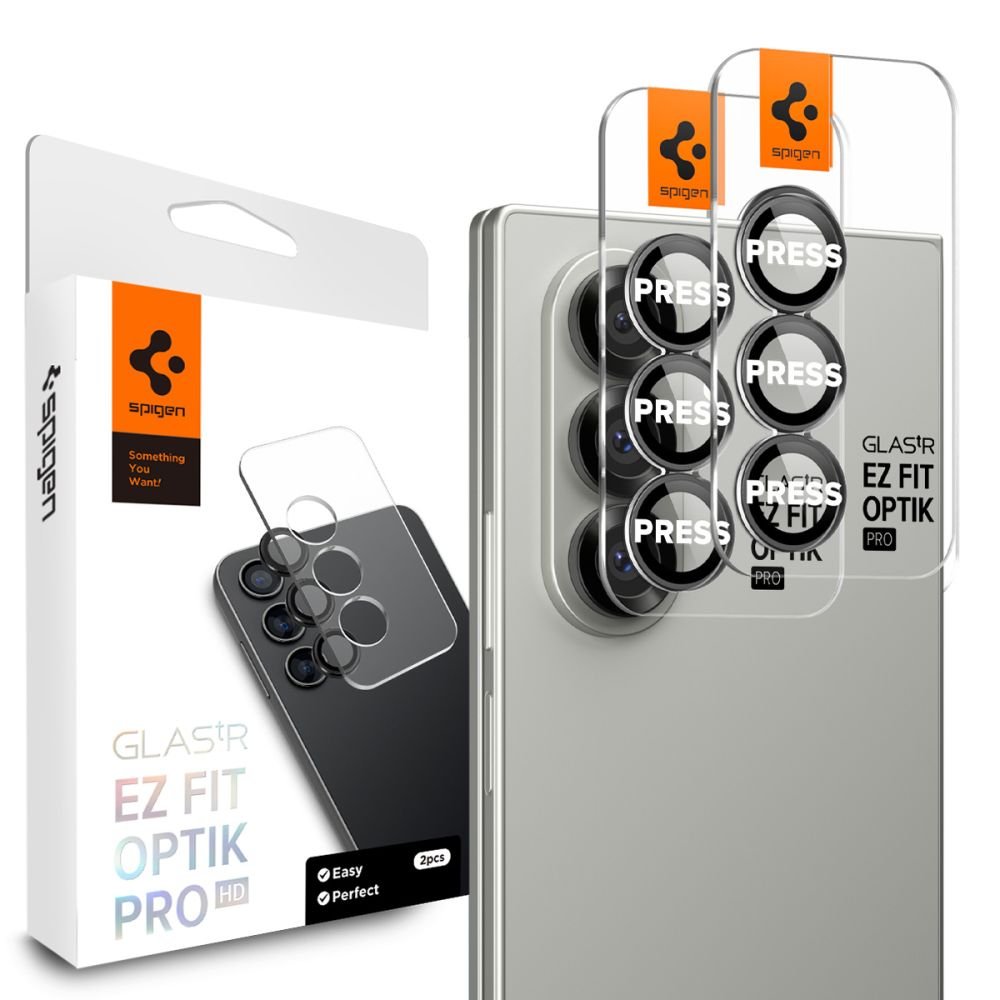Spigen Samsung Galaxy Z Fold7 / Z Fold8 Ultra - Αντιχαρακτικό Γυαλί για την Κάμερα - Optik Pro HD Glas.TR EZ Fit - 2 Τεμάχια - Black