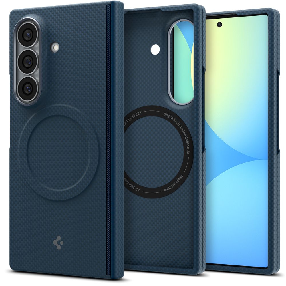 Spigen Samsung Galaxy Z Fold8 Ultra - Θήκη από Ίνες Αραμιδίου με MagSafe - AirSkin Aramid MagSafe - Navy
