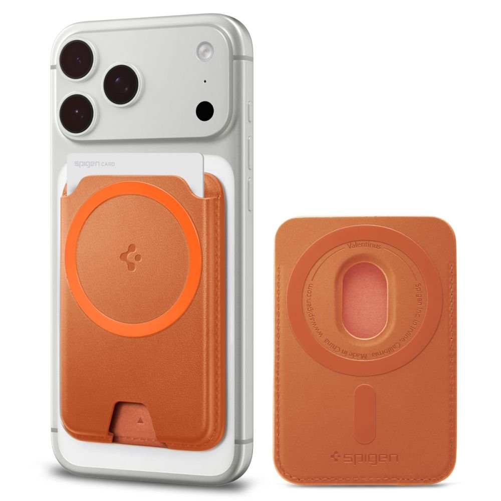 Spigen Universal Θήκη για Κάρτες - Valentinus MagFit+ MagSafe Card Holder - Metallic Orange