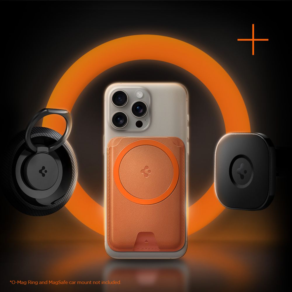 Spigen Universal Θήκη για Κάρτες - Valentinus MagFit+ MagSafe Card Holder - Metallic Orange