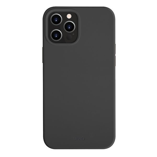 Uniq iPhone 12 Pro Max Lino Hue Θήκη Σιλικόνης - Black