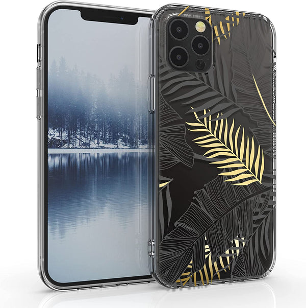 KW iPhone 12 Pro Max Θήκη Σιλικόνης TPU Design Jungle - Gold / Grey / Διάφανη - 53037.10 - likebrands.gr