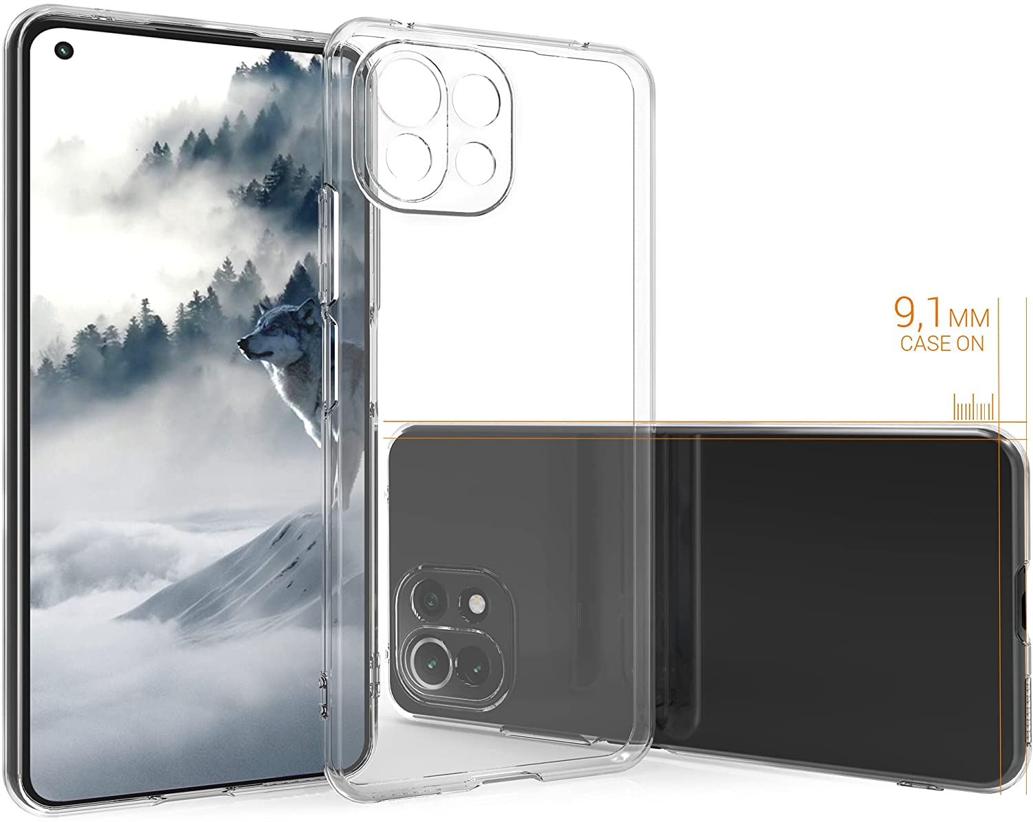 KW Xiaomi Mi 11 Lite / Mi 11 Lite 5G Θήκη Σιλικόνης TPU - Διάφανη - 55095.03