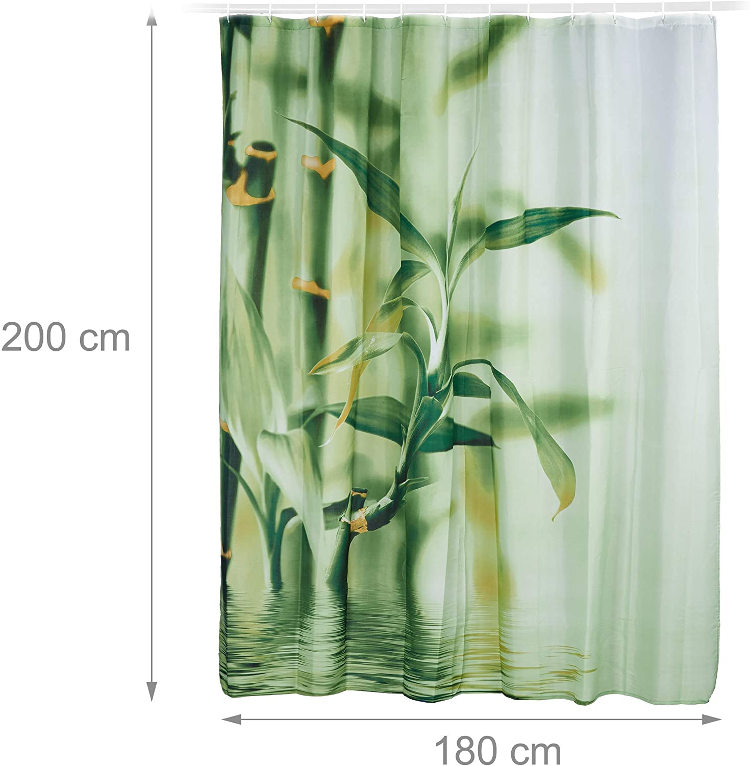 Relaxdays Κουρτίνα Μπάνιου - Design Μπαμπού - Green - 4052025207540