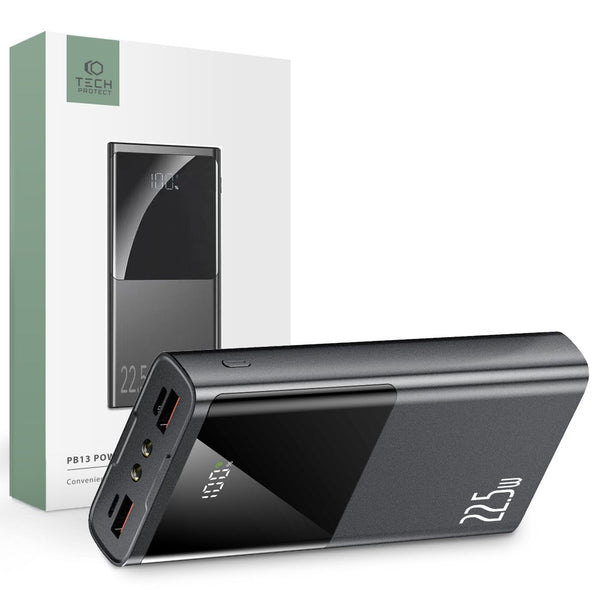 Tech - Protect PB13 - 22.5W Power Bank 20000mAh με 2 Θύρες USB και 1 Θύρα Type - C - Grey