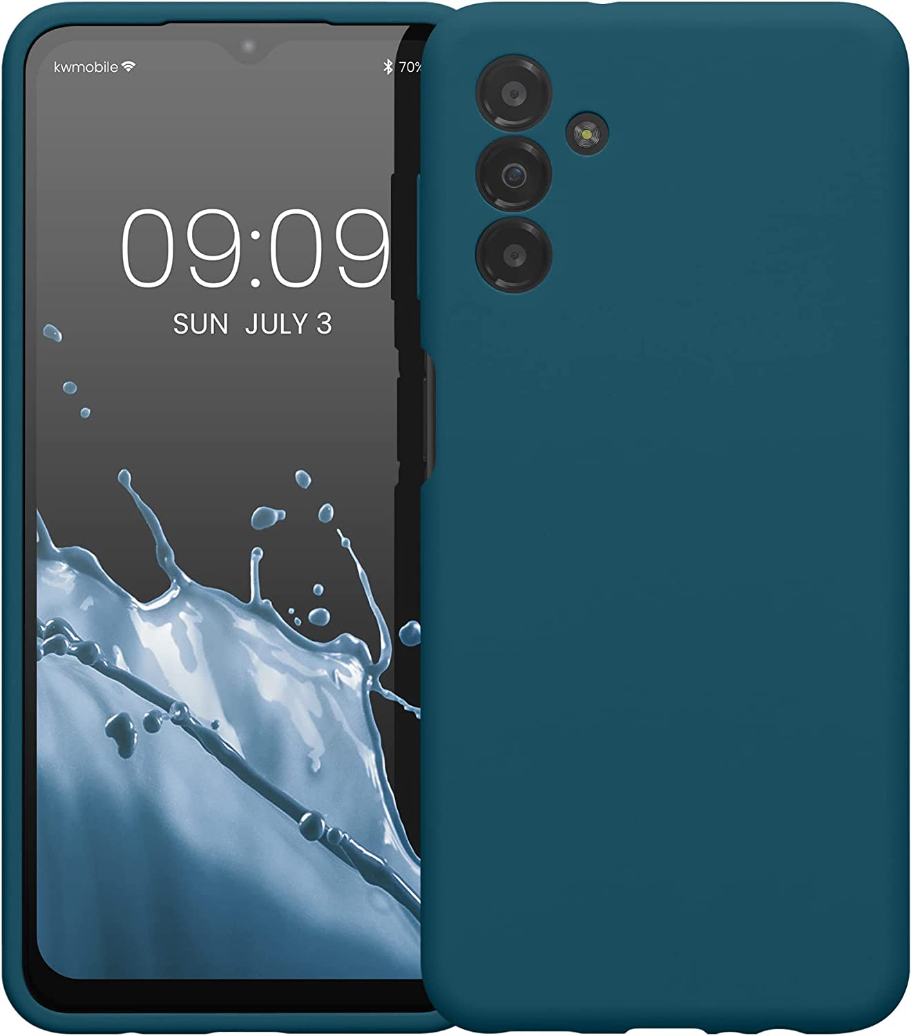 KW Samsung Galaxy A13 5G Θήκη Σιλικόνης Rubberized TPU - Teal Matte - 59453.57