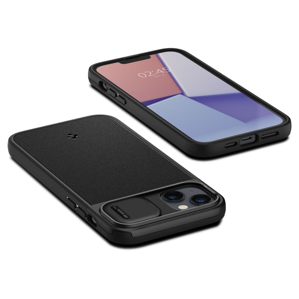 Spigen iPhone 14 Plus / iPhone 15 Plus Optik Armor Mag Θήκη Σιλικόνης με Κάλυμμα για την Κάμερα και MagSafe - Black