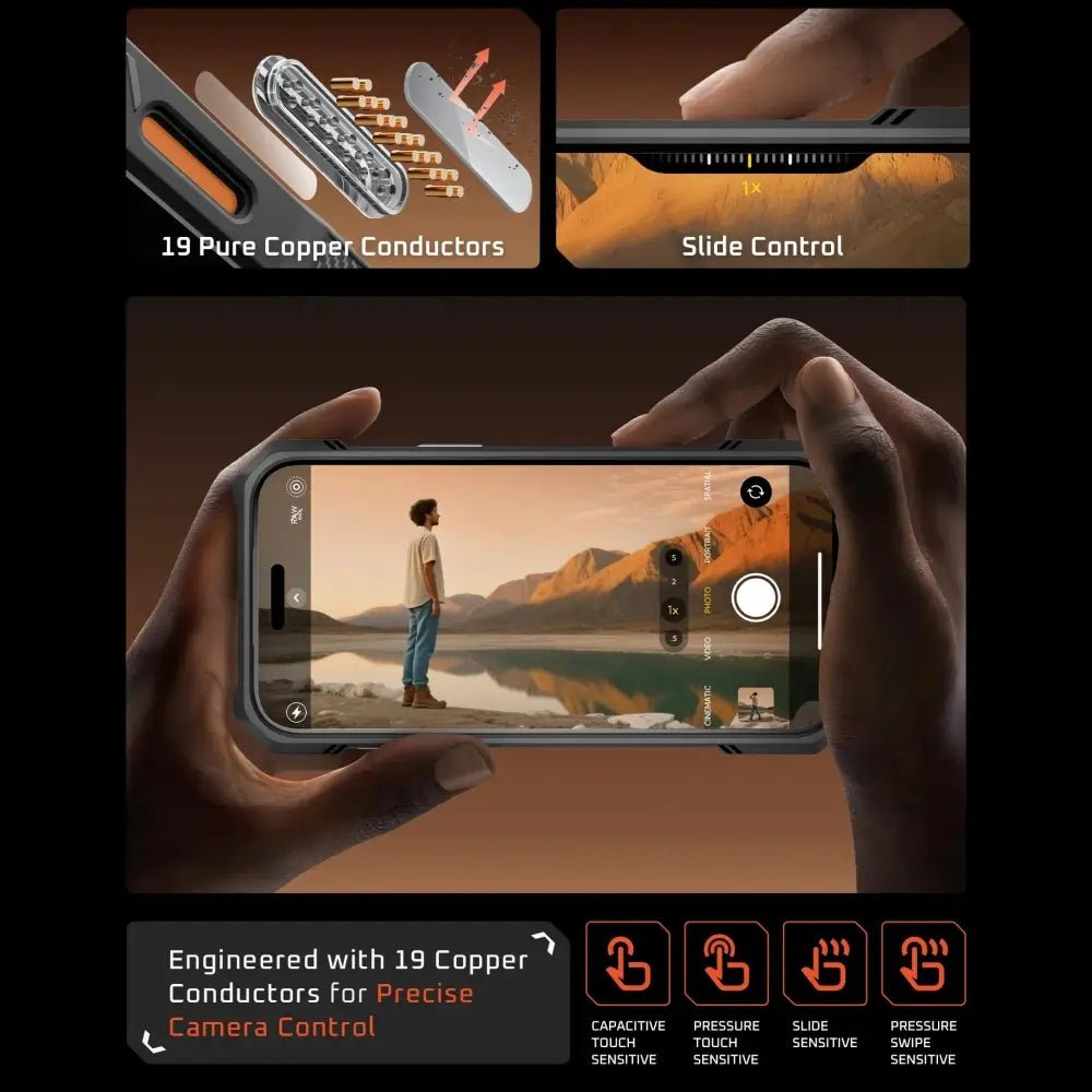 Supcase iPhone 17 Pro Max - UB Grip Mag - Σκληρή Θήκη με MagSafe και Stand - Clear / Coral