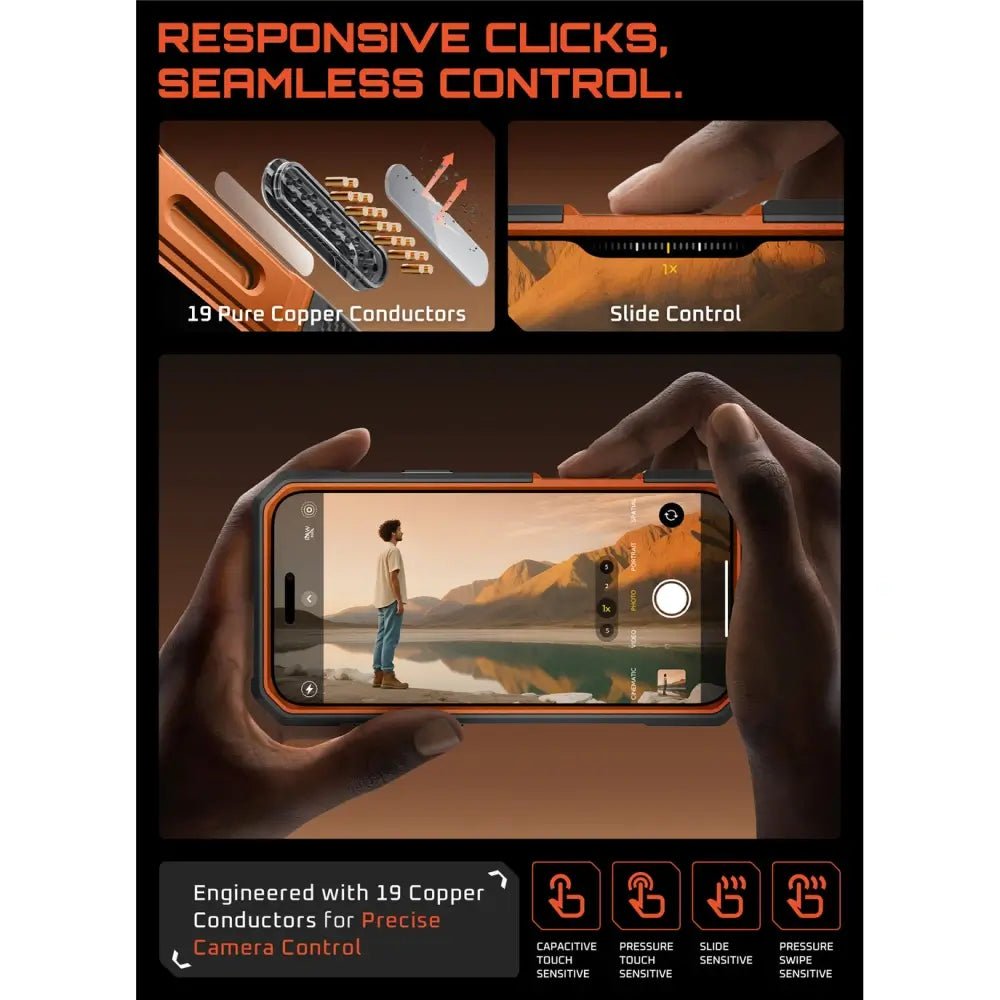 Supcase iPhone 17 Pro Max - UB Grip Pro Mag - Σκληρή Θήκη με Προστασία Οθόνης και MagSafe / Stand - Clear / Coral