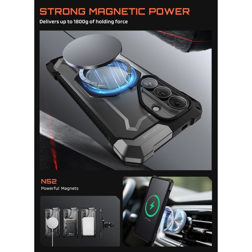 Supcase Samsung Galaxy S26 - Σκληρή Θήκη με MagSafe και Stand - UB Grip Mag - Black