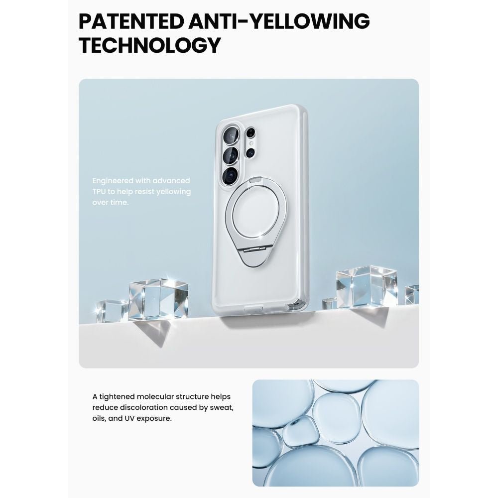 Supcase Samsung Galaxy S26 Ultra - Σκληρή Magsafe Θήκη με Προστασία Οθόνης και Stand - Cosmo Mag - Frost Clear