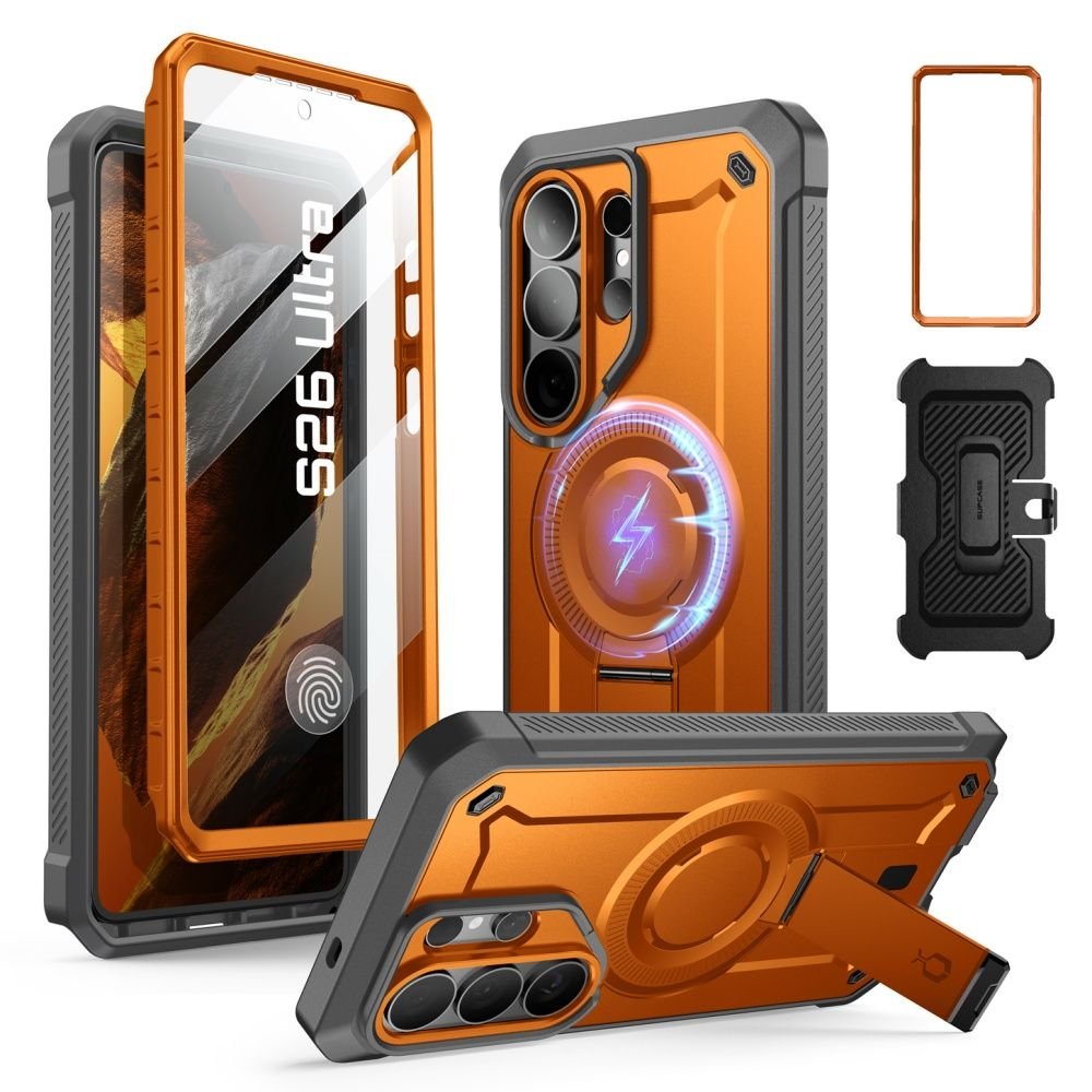 Supcase Samsung Galaxy S26 Ultra - Σκληρή Θήκη MagSafe με Προστασία Οθόνης και Stand - Unicorn Beetle Pro Mag 2 Set - Coral