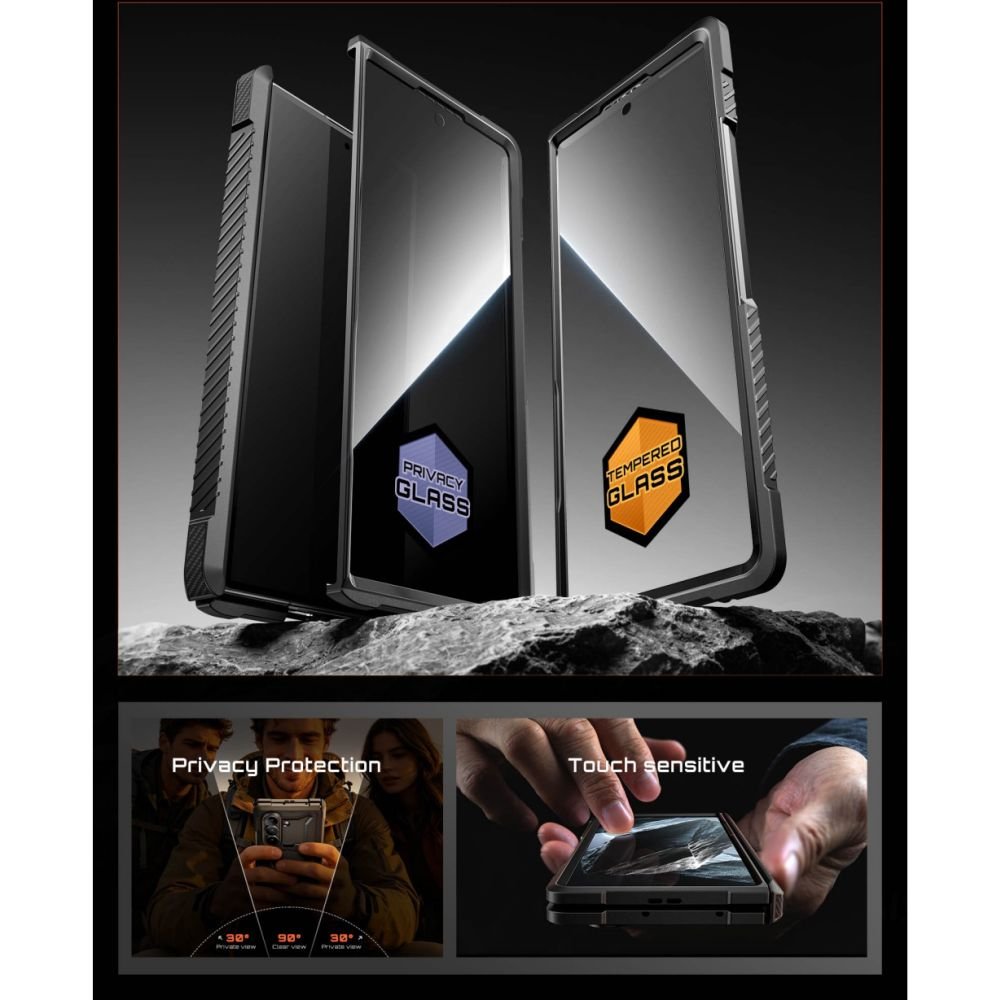 Supcase Samsung Galaxy Z Fold8 Ultra - Σκληρή Θήκη με Προστασία Οθόνης και MagSafe / Stand - UB Grip Mag Set - Black