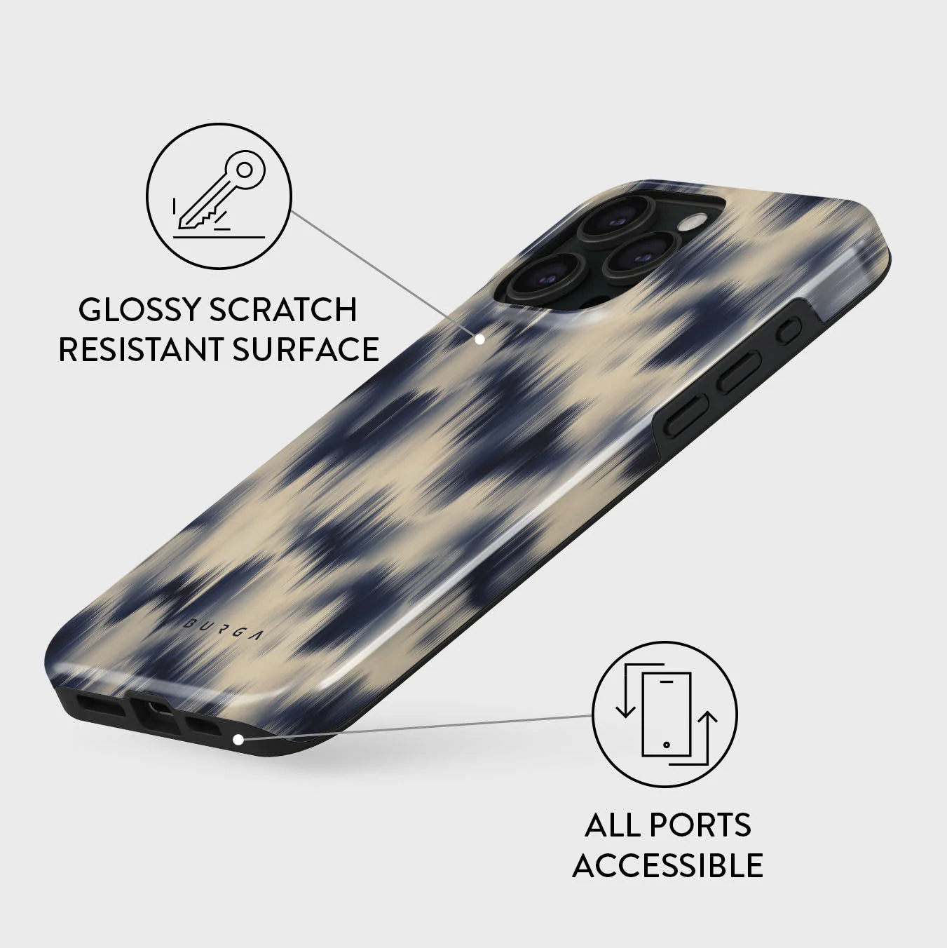 Burga iPhone 15 Pro Fashion Tough MagSafe Σκληρή Θήκη με MagSafe - Avalanche