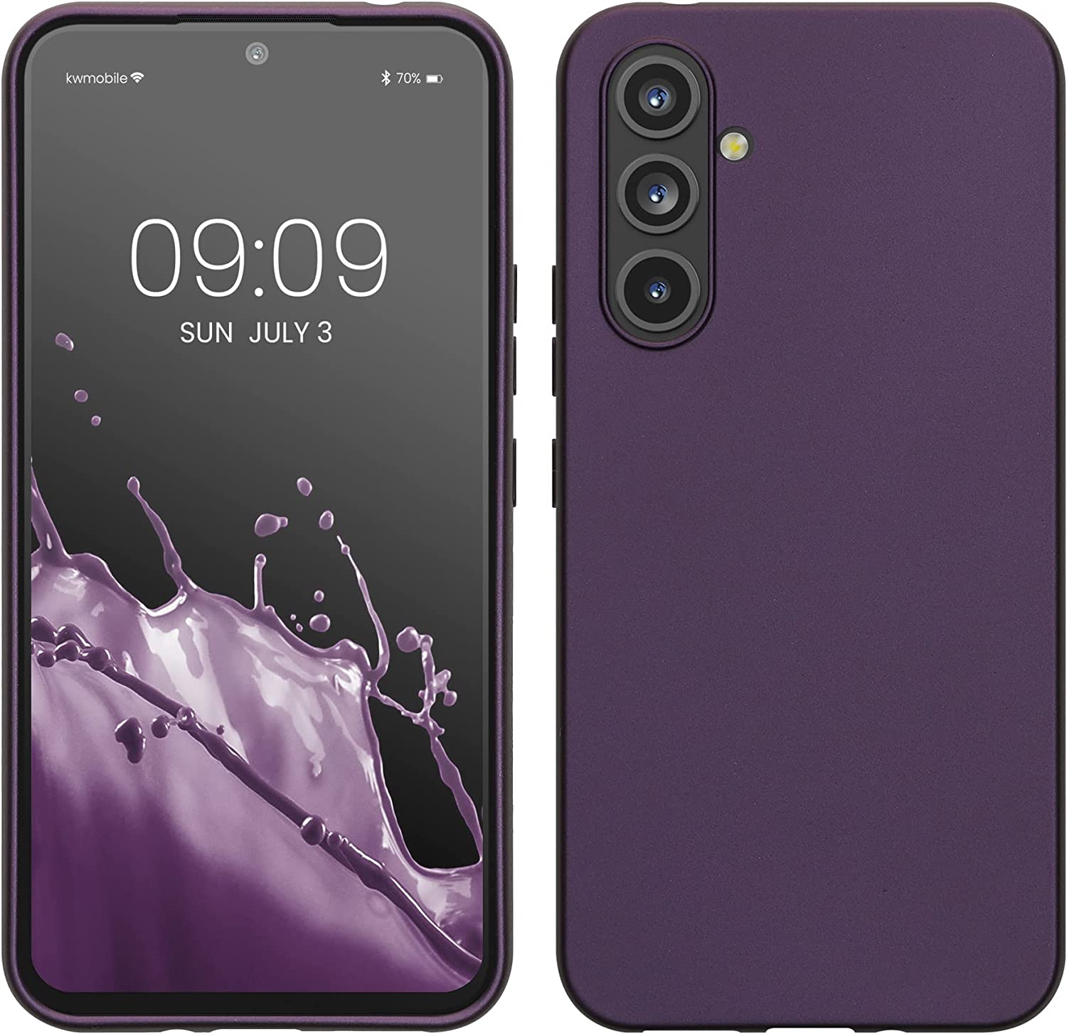 KW Samsung Galaxy A54 5G Θήκη Σιλικόνης TPU - Metallic Berry - 60797.115