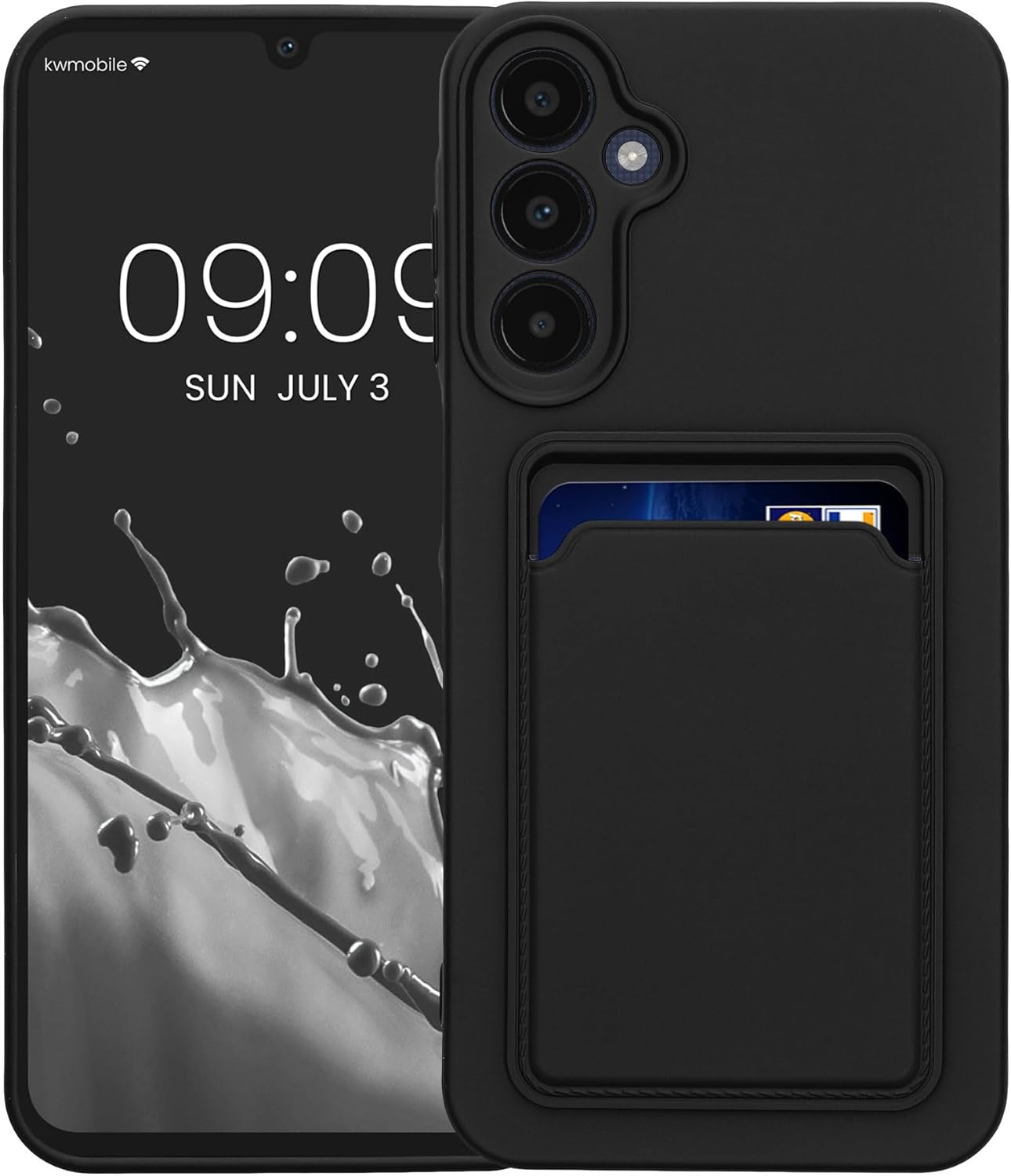 KW Samsung Galaxy A25 5G Θήκη Σιλικόνης TPU με Υποδοχή για Κάρτα - Black