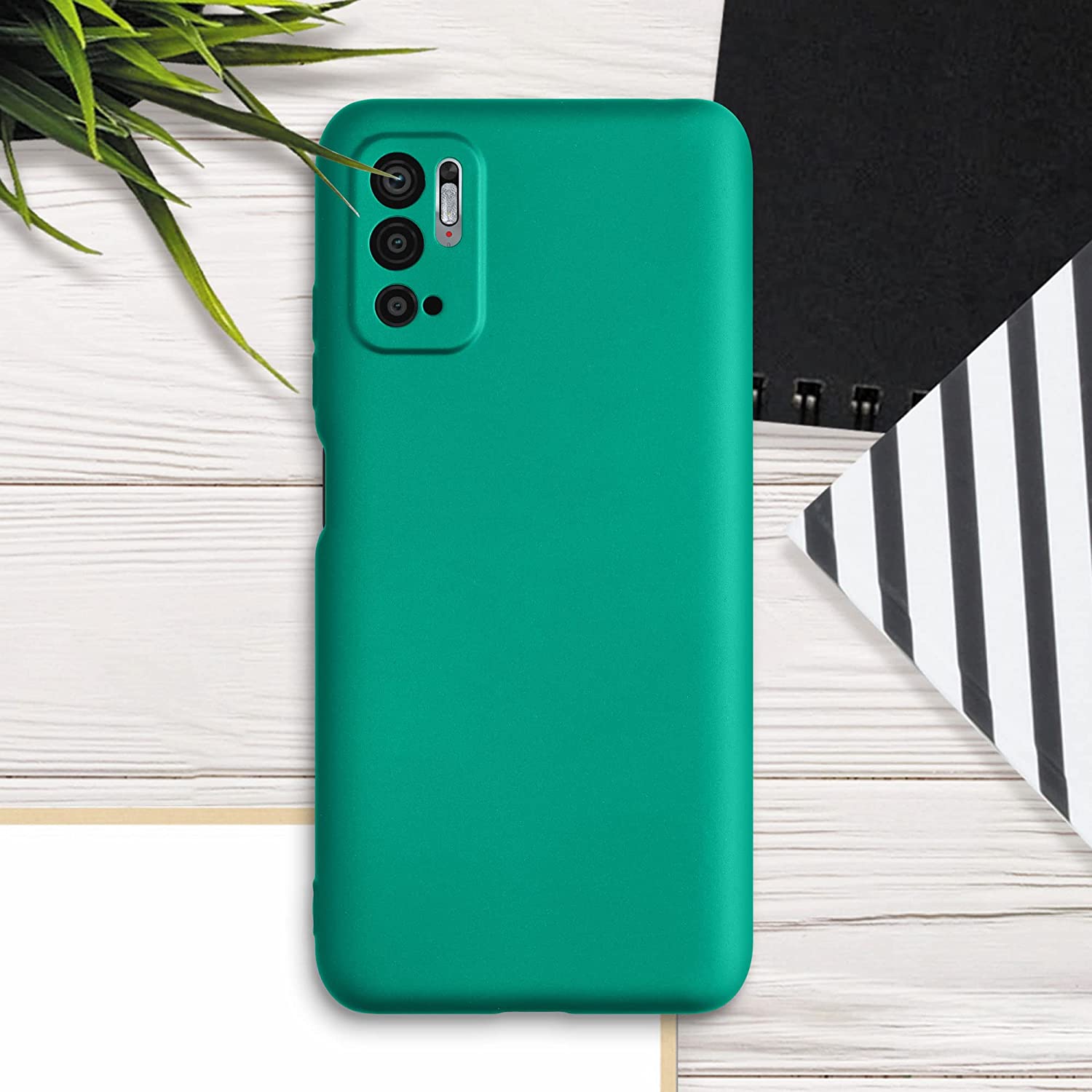 KW Xiaomi Redmi Note 10 5G / Poco M3 Pro 5G Θήκη Σιλικόνης TPU - Metallic Turquoise - 54949.128