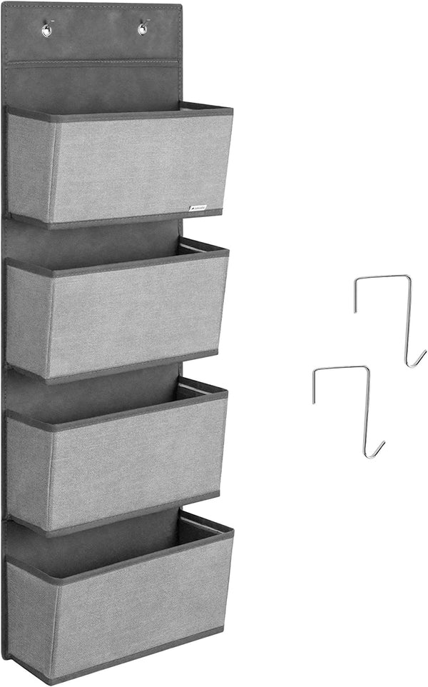 Navaris Organizer για Πόρτα - Κρεμαστά Καλάθια Αποθήκευσης Υφασμάτινα για Οργάνωση - Grey - 49081.22.02 - likebrands.gr