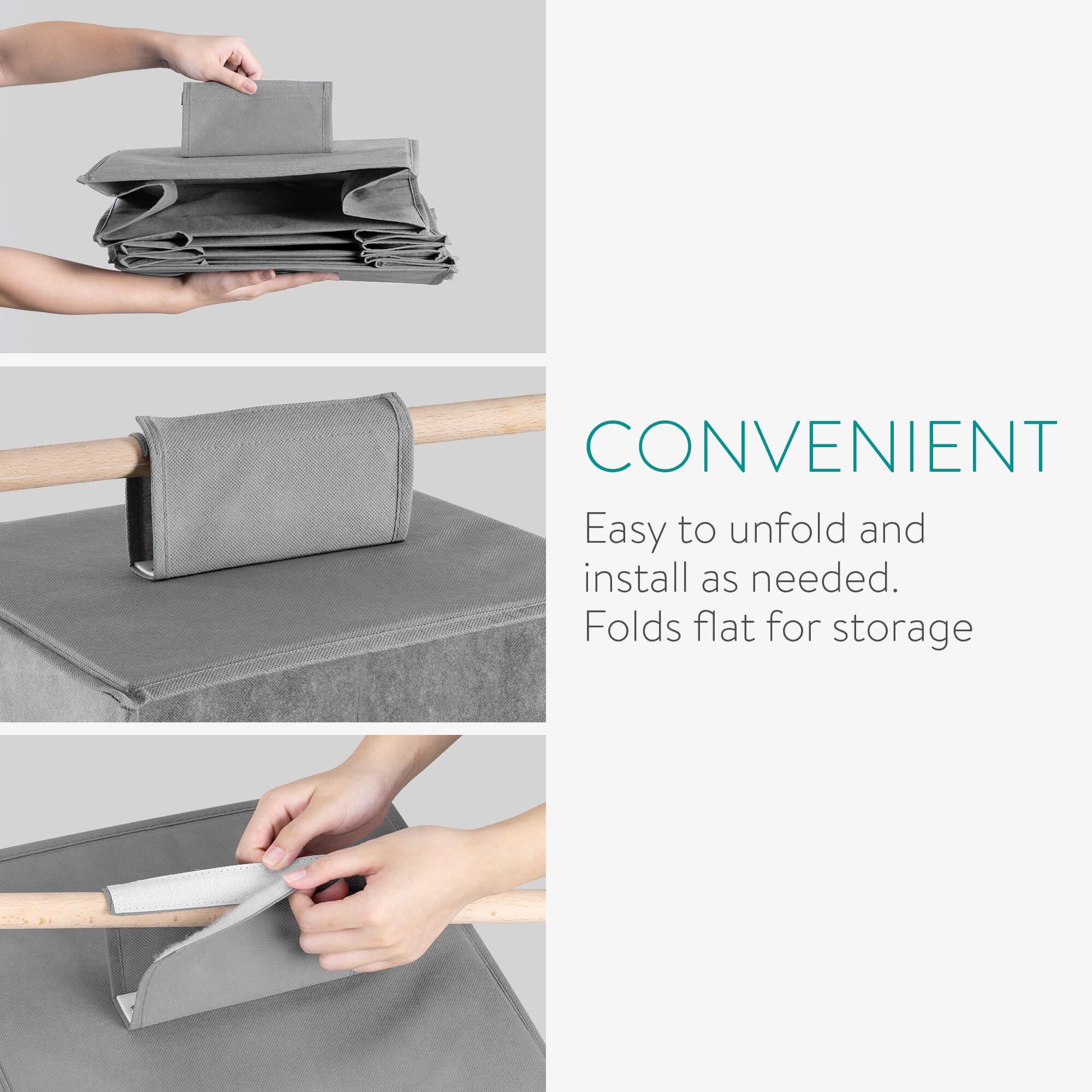 Navaris Κρεμάστρα Αποθήκευσης με 6 Διαμερίσματα - Grey - 55819.01