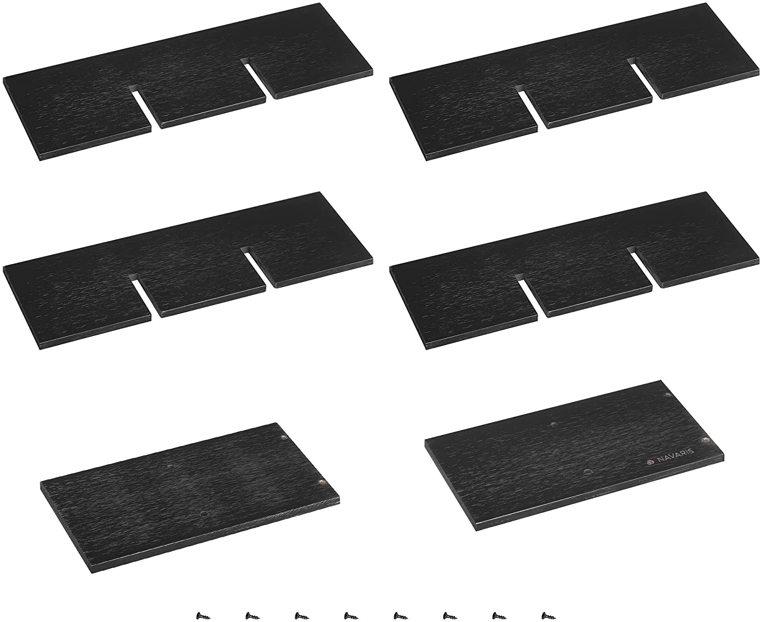 Navaris Ξύλινο Ράφι Ποτών από Μπαμπού - 43,5 x 10 x 29,5 cm - Black - 54003.01