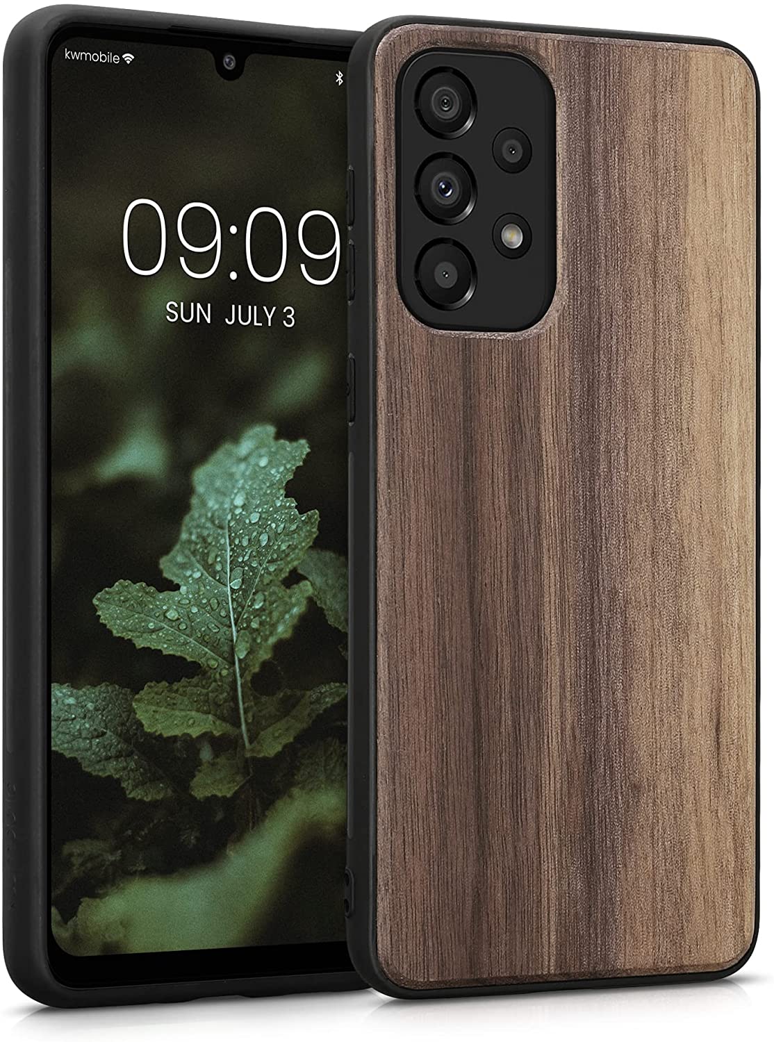 KW Samsung Galaxy A33 5G Θήκη από Φυσικό Ξύλο - Dark Brown - 57996.18