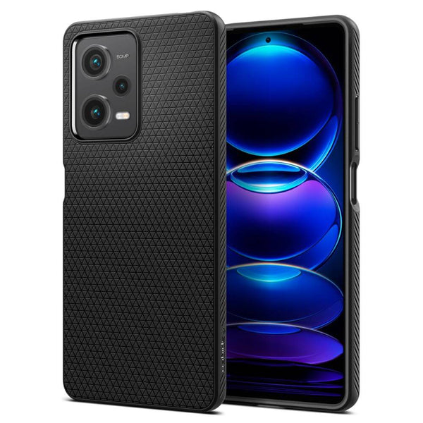 Spigen Xiaomi Redmi Note 12 Pro / Xiaomi Poco X5 Pro 5G Liquid Air Θήκη Σιλικόνης - Matte Black - likebrands.gr