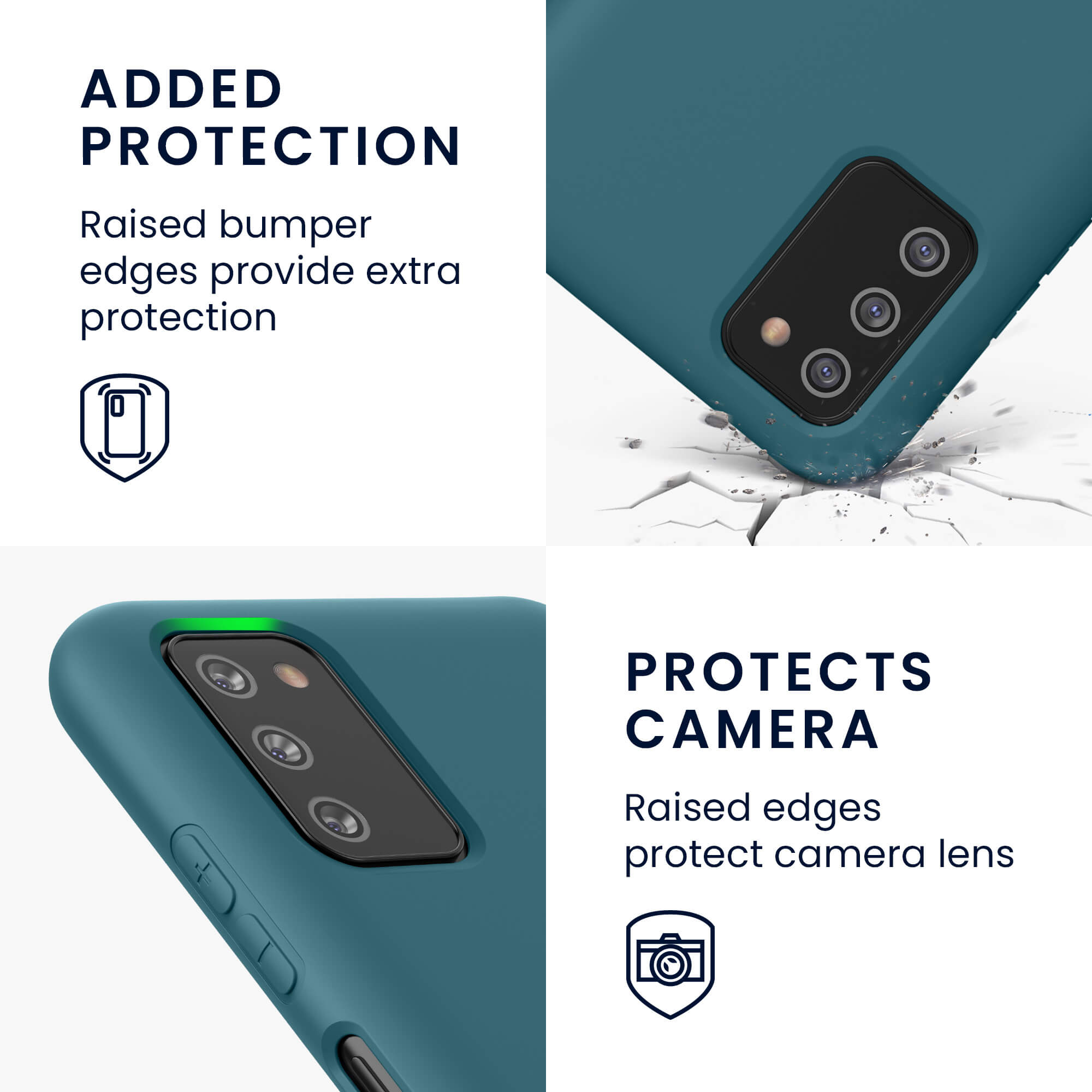 KW Samsung Galaxy A03s Θήκη Σιλικόνης Rubber TPU - Teal Matte - 57566.57