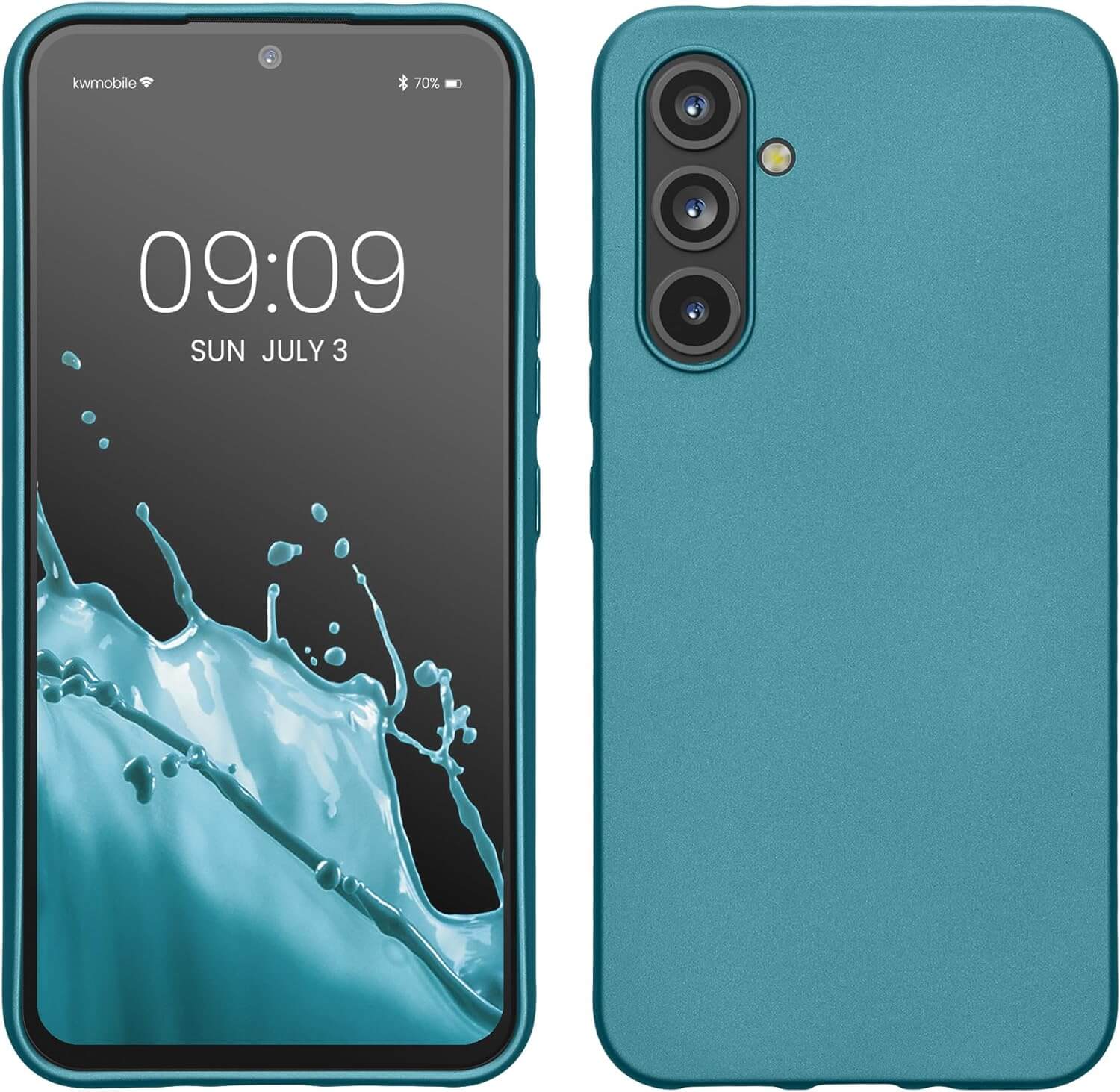 KW Samsung Galaxy A54 5G Θήκη Σιλικόνης TPU - Metallic Caribbean Blue - 60797.251