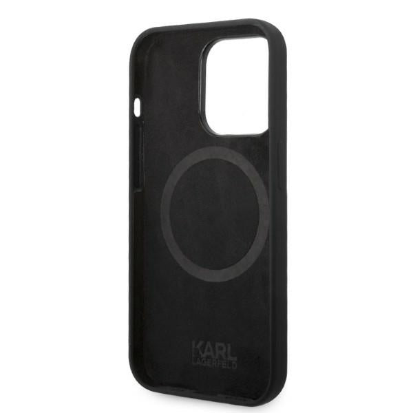 Karl Lagerfeld iPhone 14 Pro Max Liquid Silicone Karl and Choupette Θήκη Σιλικόνης με MagSafe - Black - KLHMP14XSSKCK