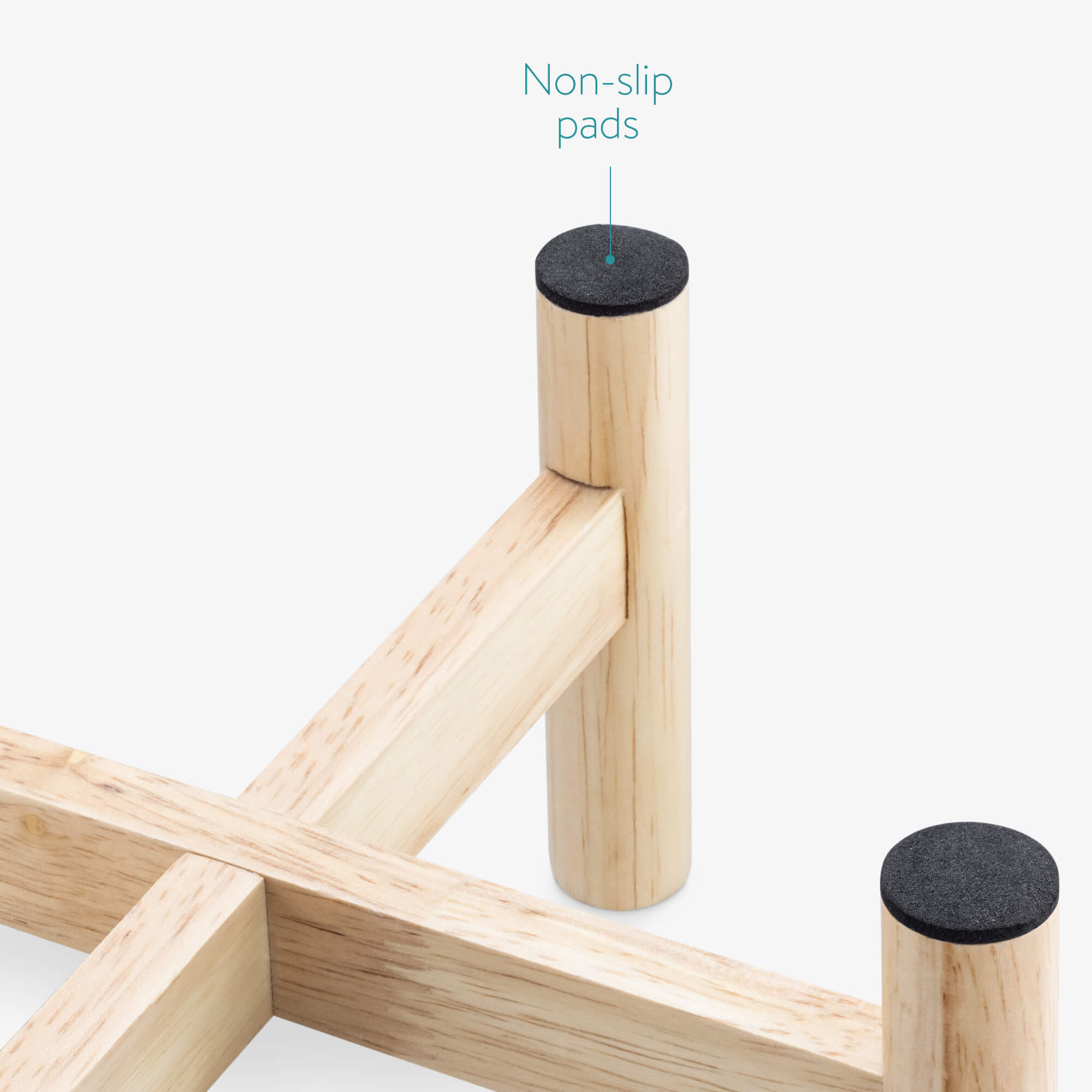 Navaris Σετ με 2 Μπολ Φαγητού και Νερού 300ml με Ξύλινη Βάση για Κατοικίδια - Blue / Light Brown - 56079.04