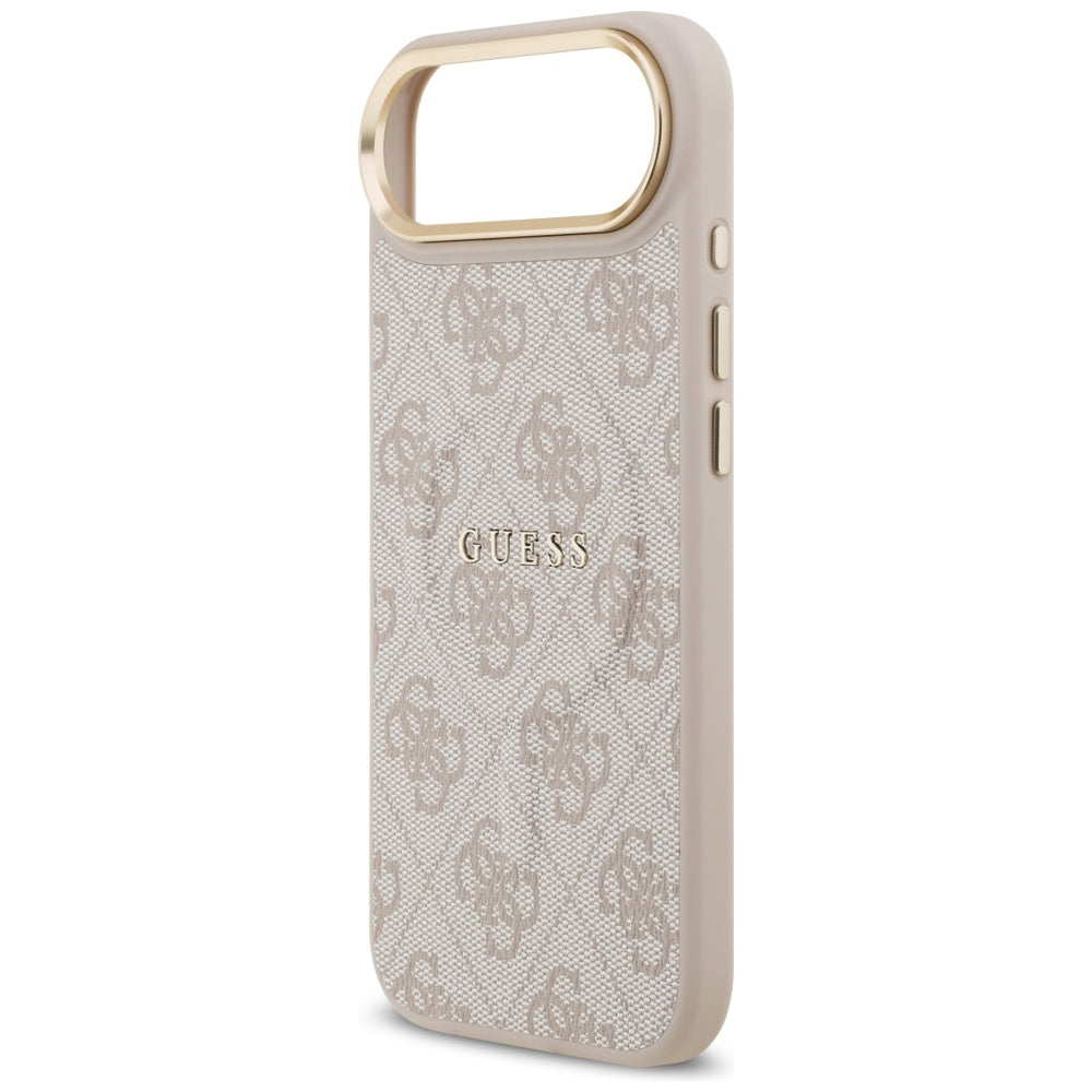 Guess iPhone Air - 4G PU Classic Logo MagSafe - Σκληρή Θήκη με Πλαίσιο Σιλικόνης και Επένδυση Οικολογικού Δέρματος - Pink - GUHMP17MP4MSEGCP