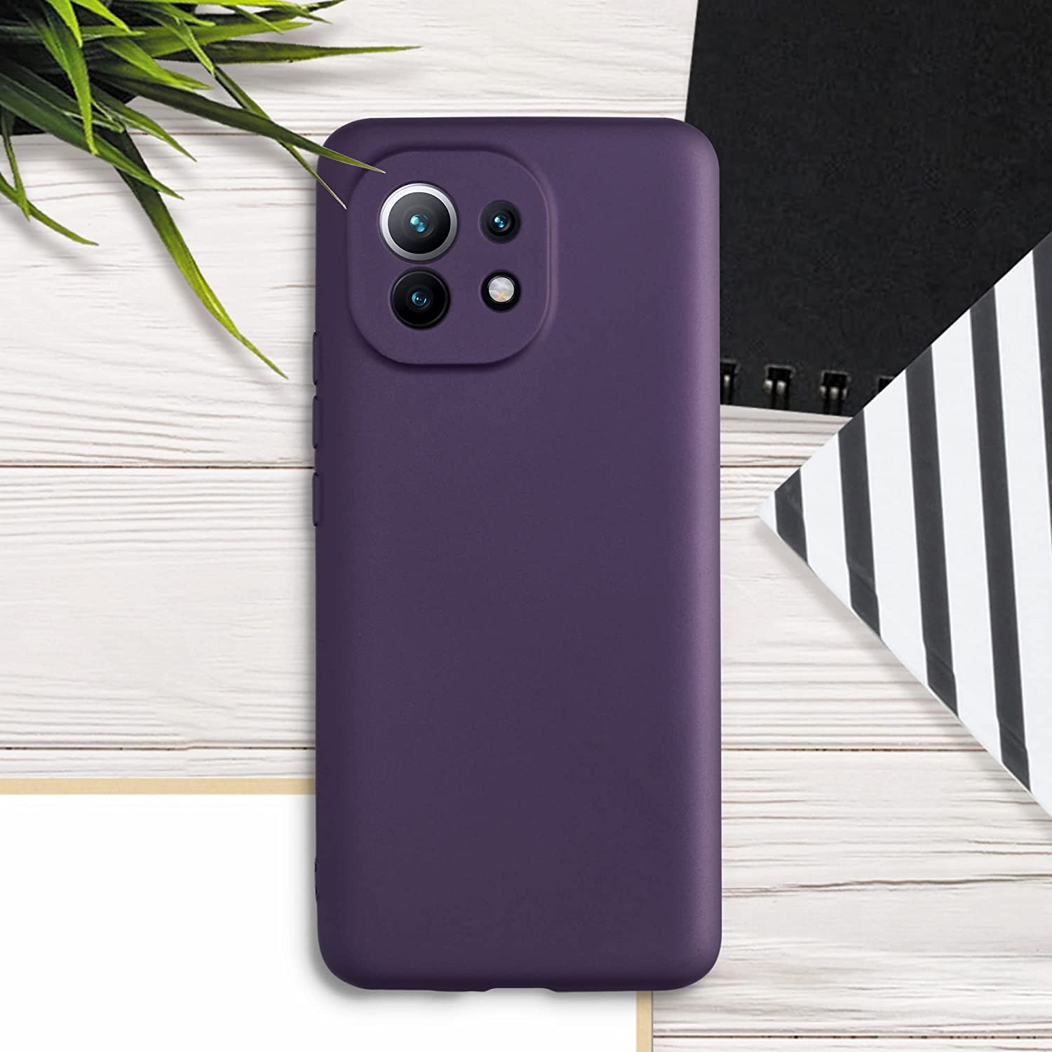 KW Xiaomi Mi 11 Θήκη Σιλικόνης TPU - Metallic Berry - 54189.115