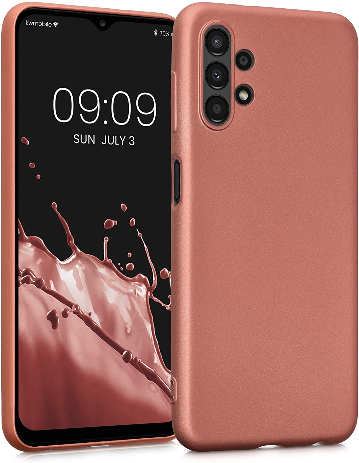 KW Samsung Galaxy A13 4G Θήκη Σιλικόνης TPU - Metallic Bronze - 57956.211