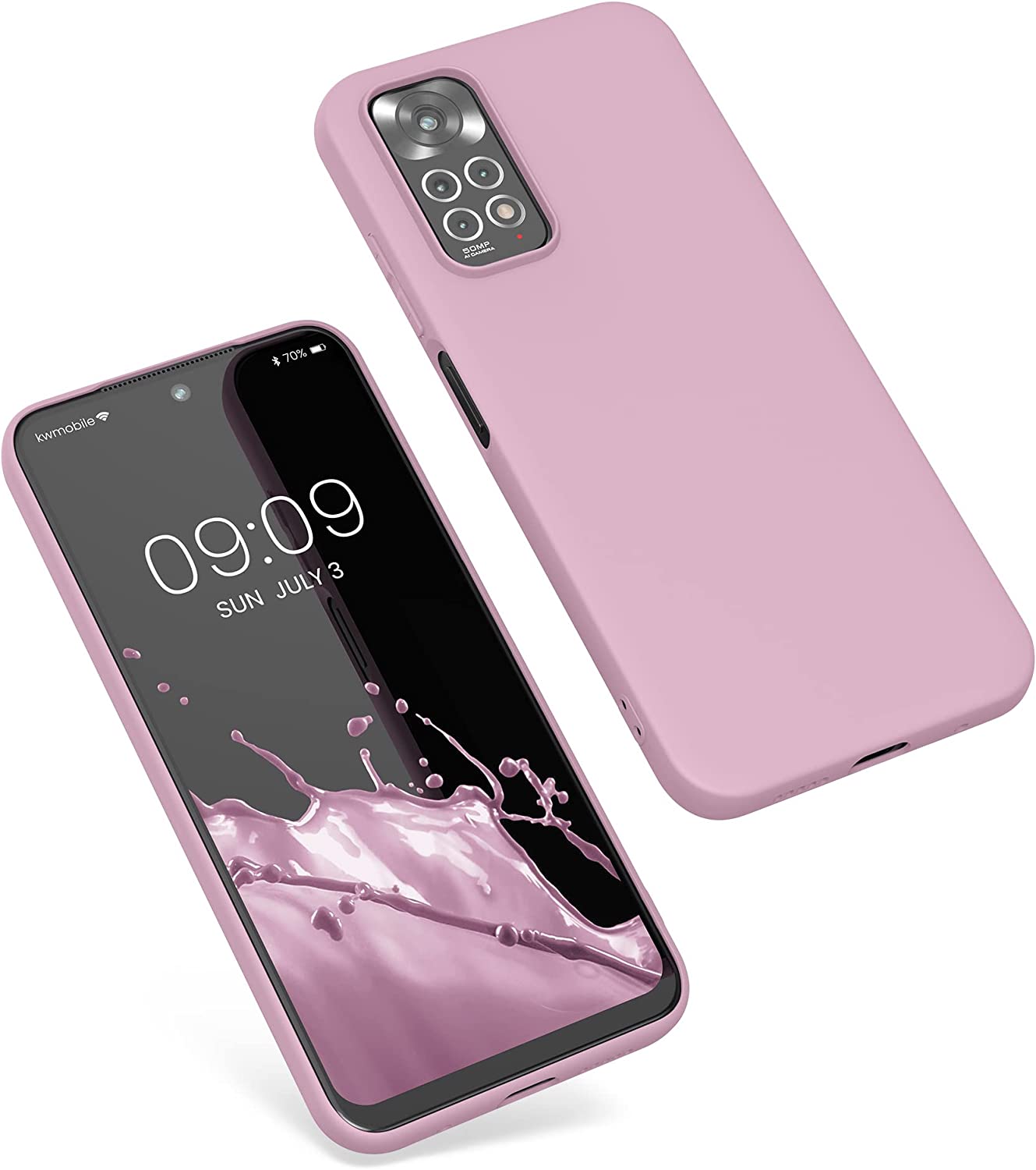 KW Xiaomi Redmi Note 11 / Redmi Note 11S Θήκη Σιλικόνης TPU - Dusty Pink - 57368.10
