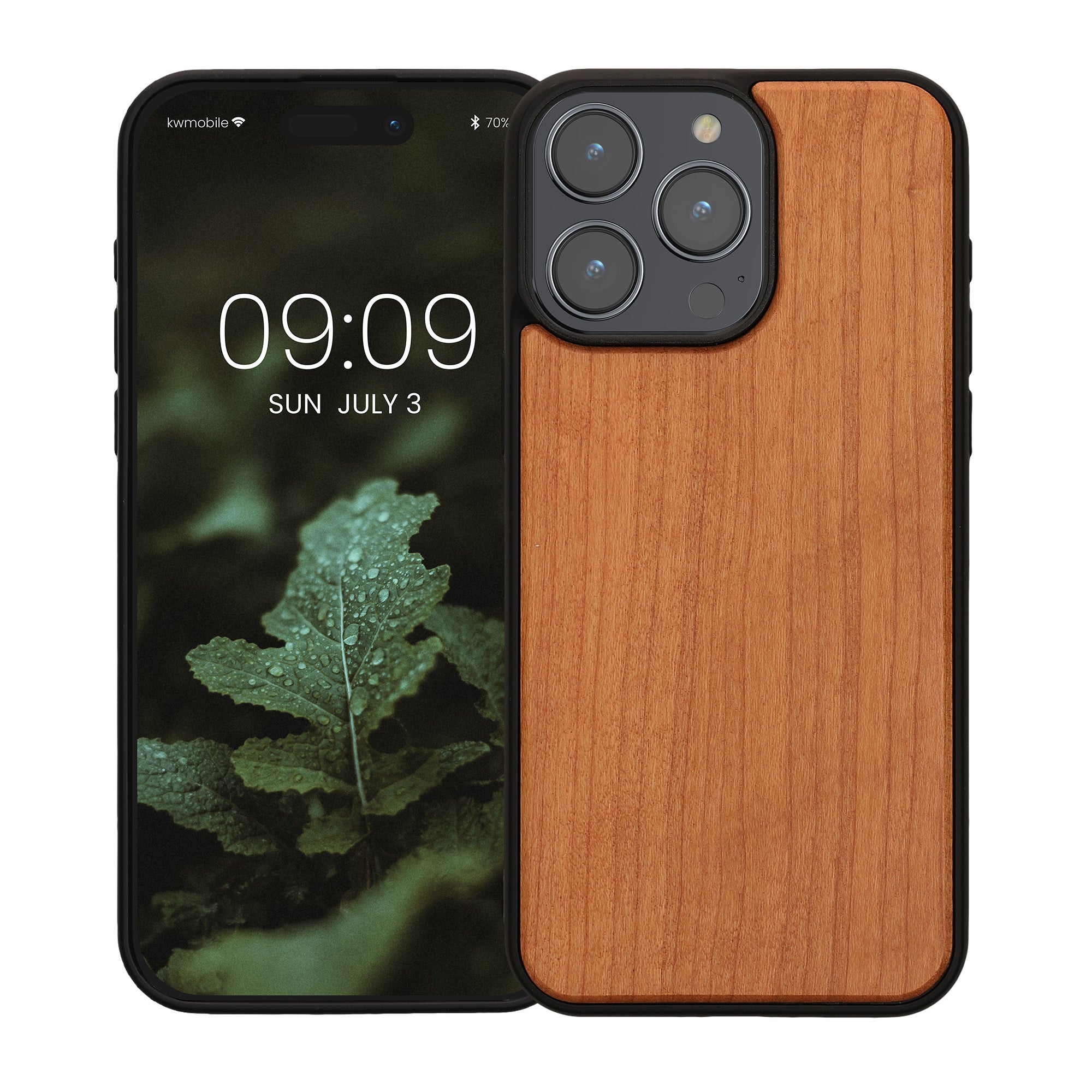 KW iPhone 15 Pro Max Θήκη από Φυσικό Ξύλο - Brown