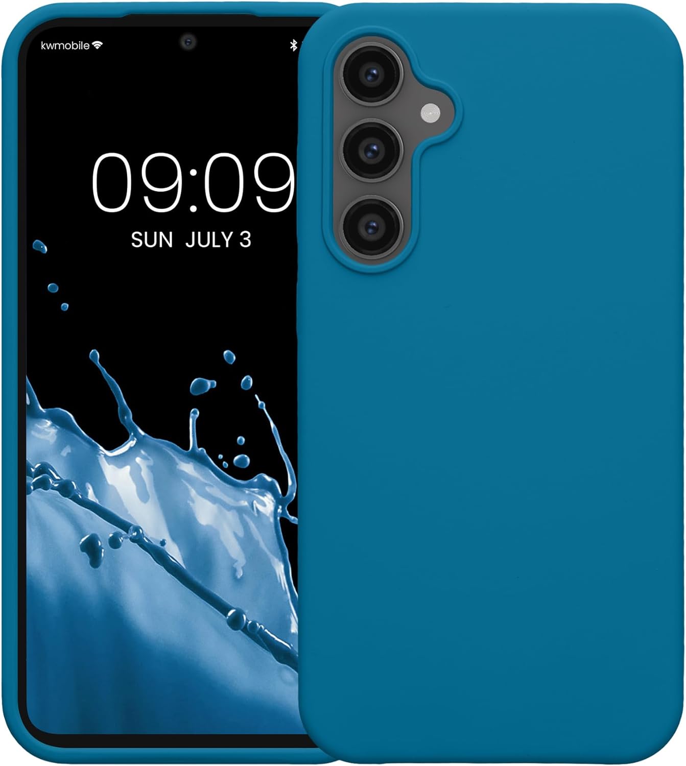 KW Samsung Galaxy S23 FE Θήκη Σιλικόνης Rubberized TPU - Caribbean Blue