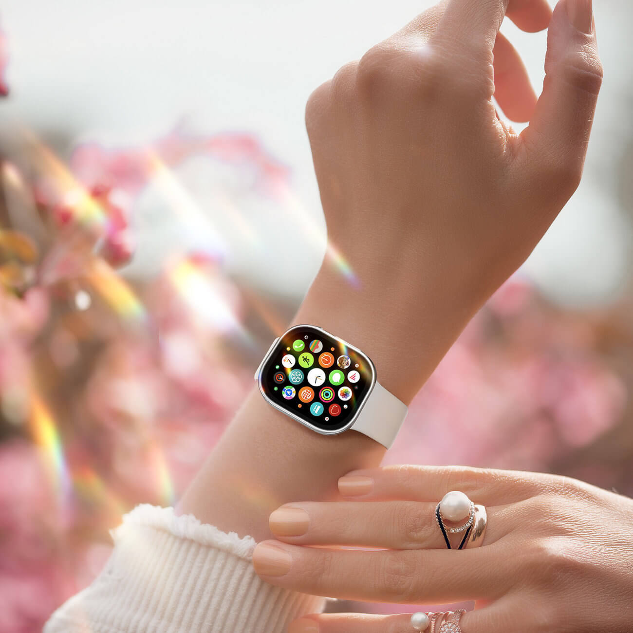Dux Ducis Σκληρή Θήκη με προστασία Οθόνης Apple Watch Ultra (1/2/3) - 49mm Hamo Case - Silver
