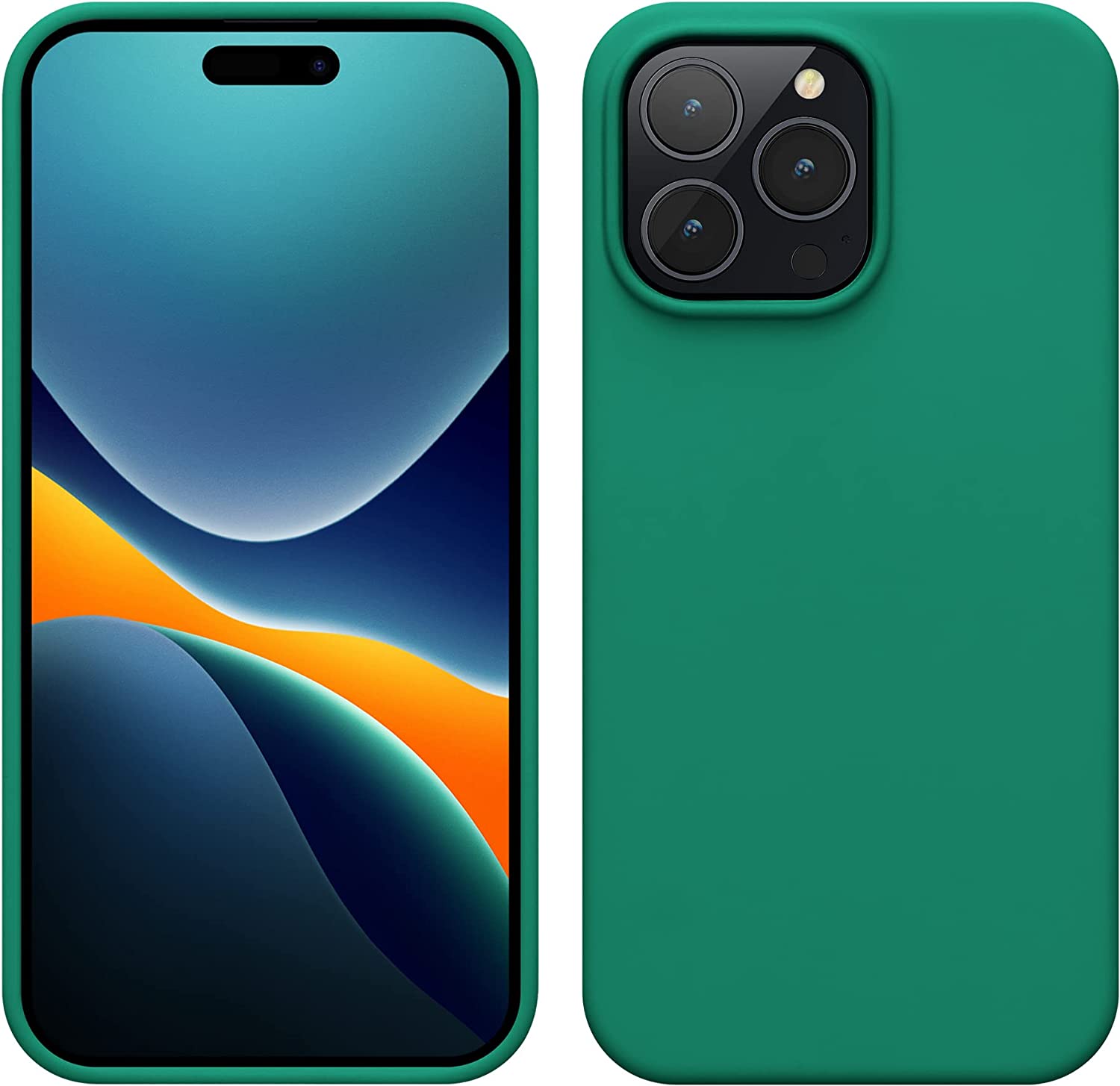 KW iPhone 14 Pro Max Θήκη Σιλικόνης Rubberized TPU - Emerald Green - 59074.142