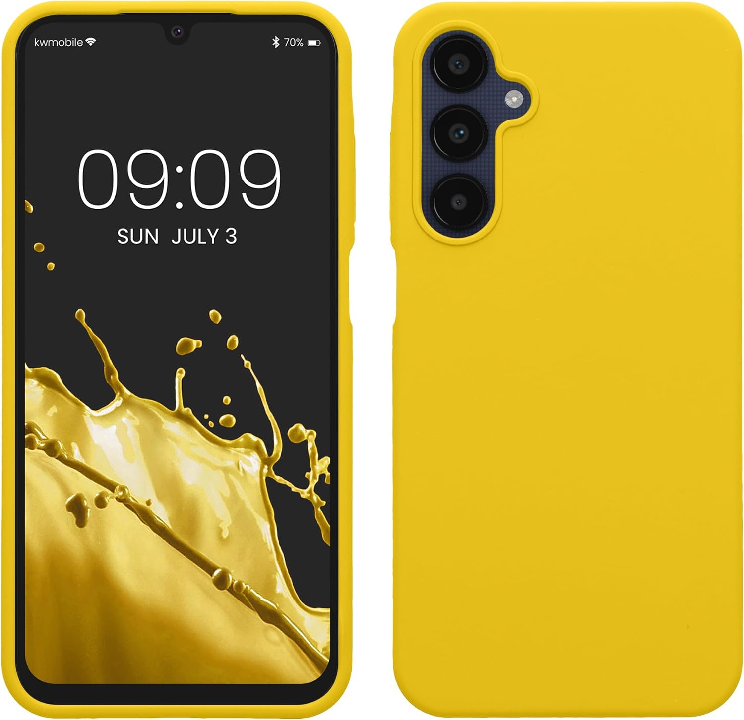 KW Samsung Galaxy A25 5G Θήκη Σιλικόνης Rubberized TPU - Bright Yellow