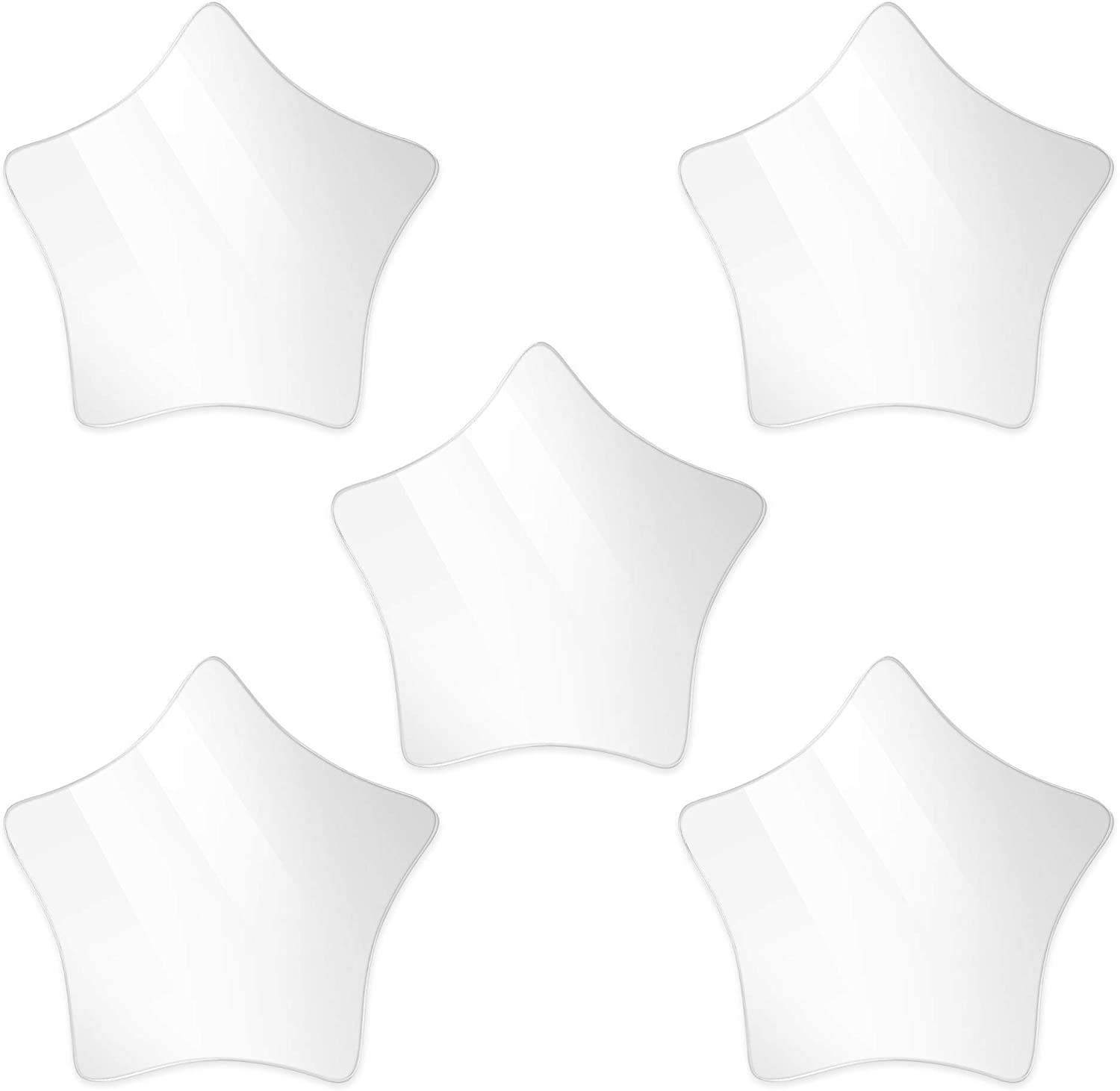 Navaris Σετ με 5 Διακοσμητικά Αυτοκόλλητα Τοίχου - Silver Reflective - 52503.01