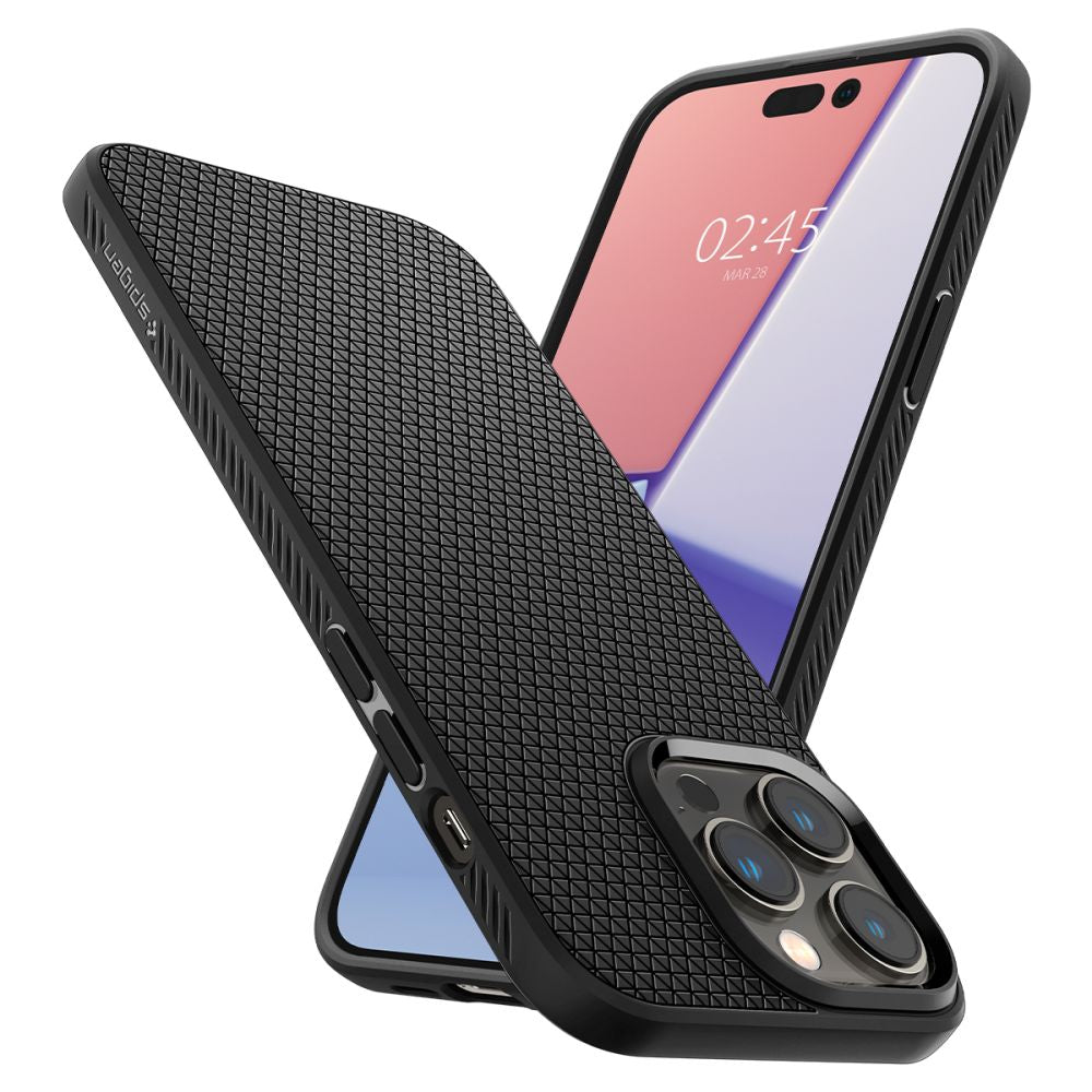 Spigen iPhone 14 Pro Liquid Air Θήκη Σιλικόνης - Matte Black