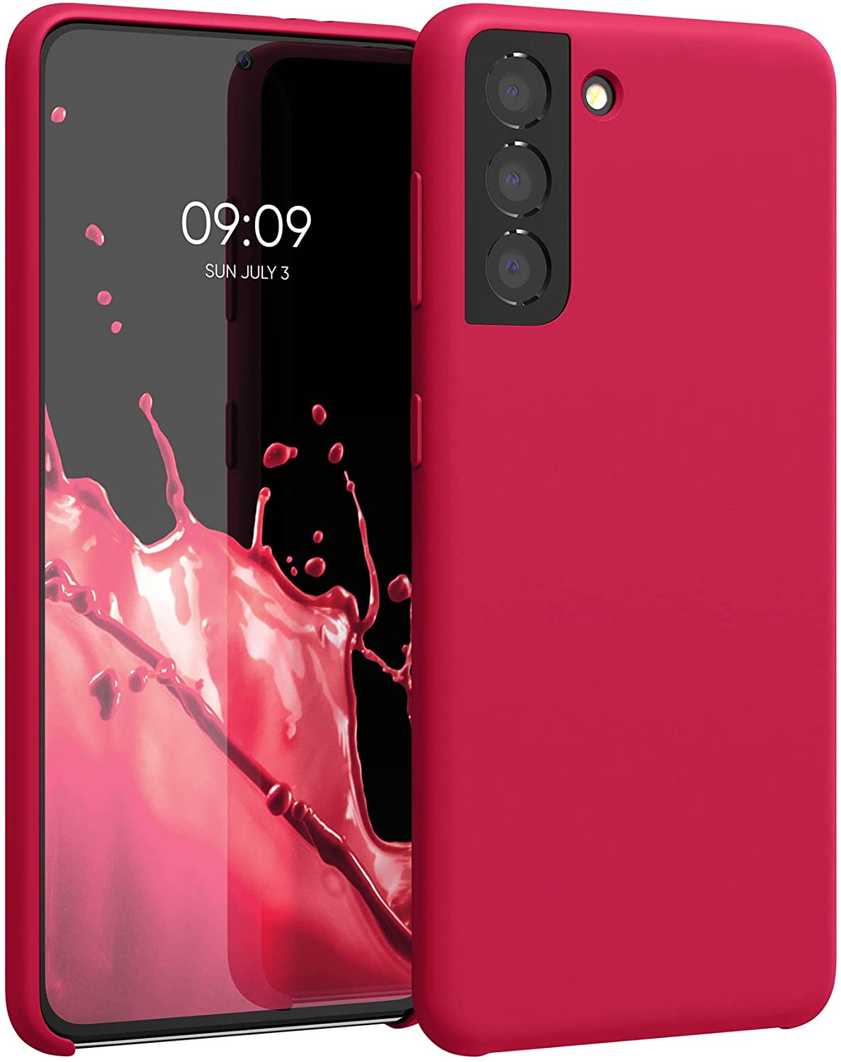 KW Samsung Galaxy S21 Θήκη Σιλικόνης Rubber TPU - Sweet Cherry - 54056.229