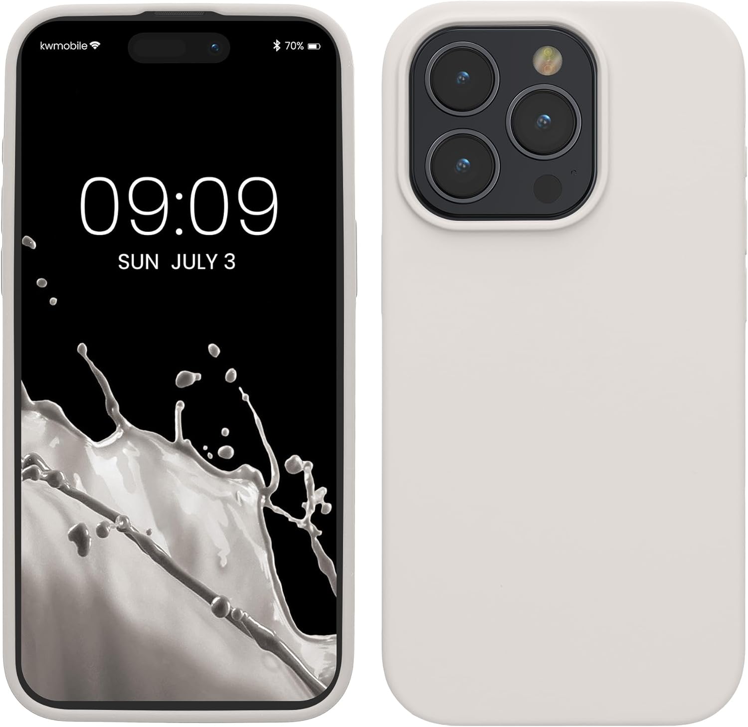 KW iPhone 15 Pro Max Θήκη Σιλικόνης Rubberized TPU - White
