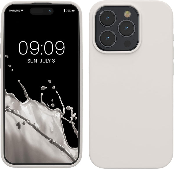 KW iPhone 15 Pro Max Θήκη Σιλικόνης Rubberized TPU - White